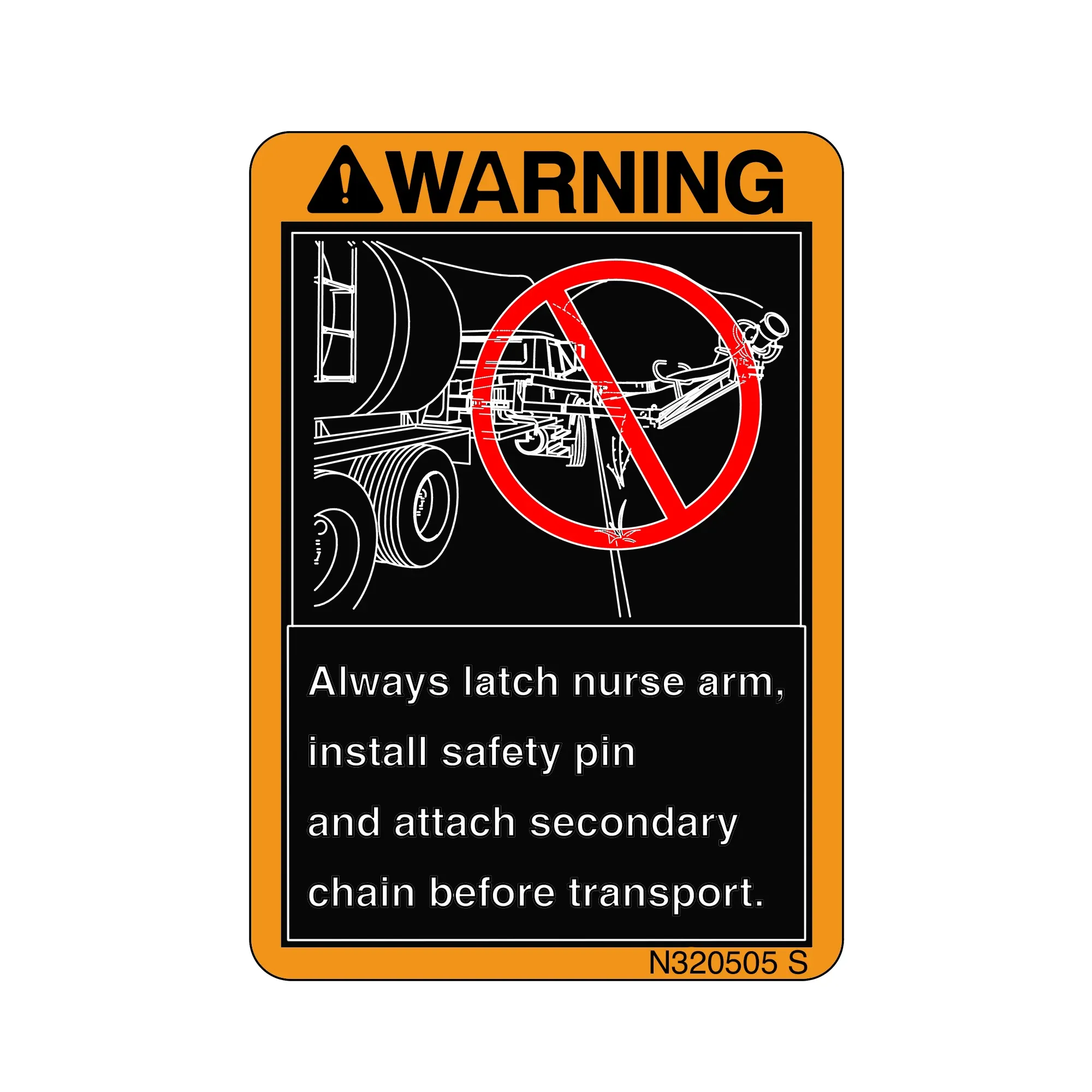 John Deere Warning Safety Sign - N320505
