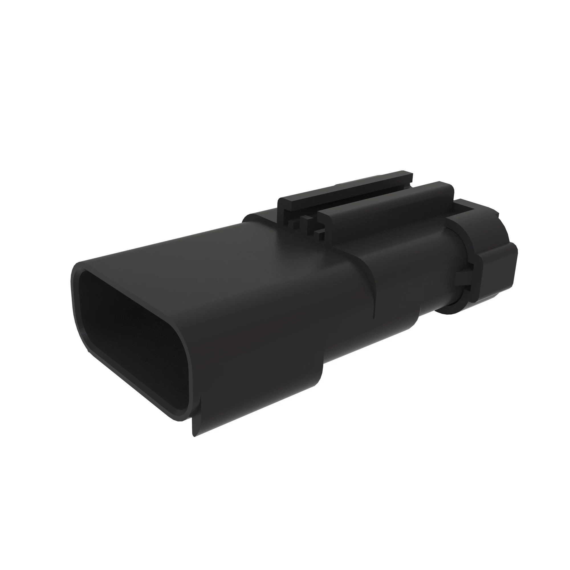 FCI APEX 2.8 4W MALE SLD BLK PLSTC