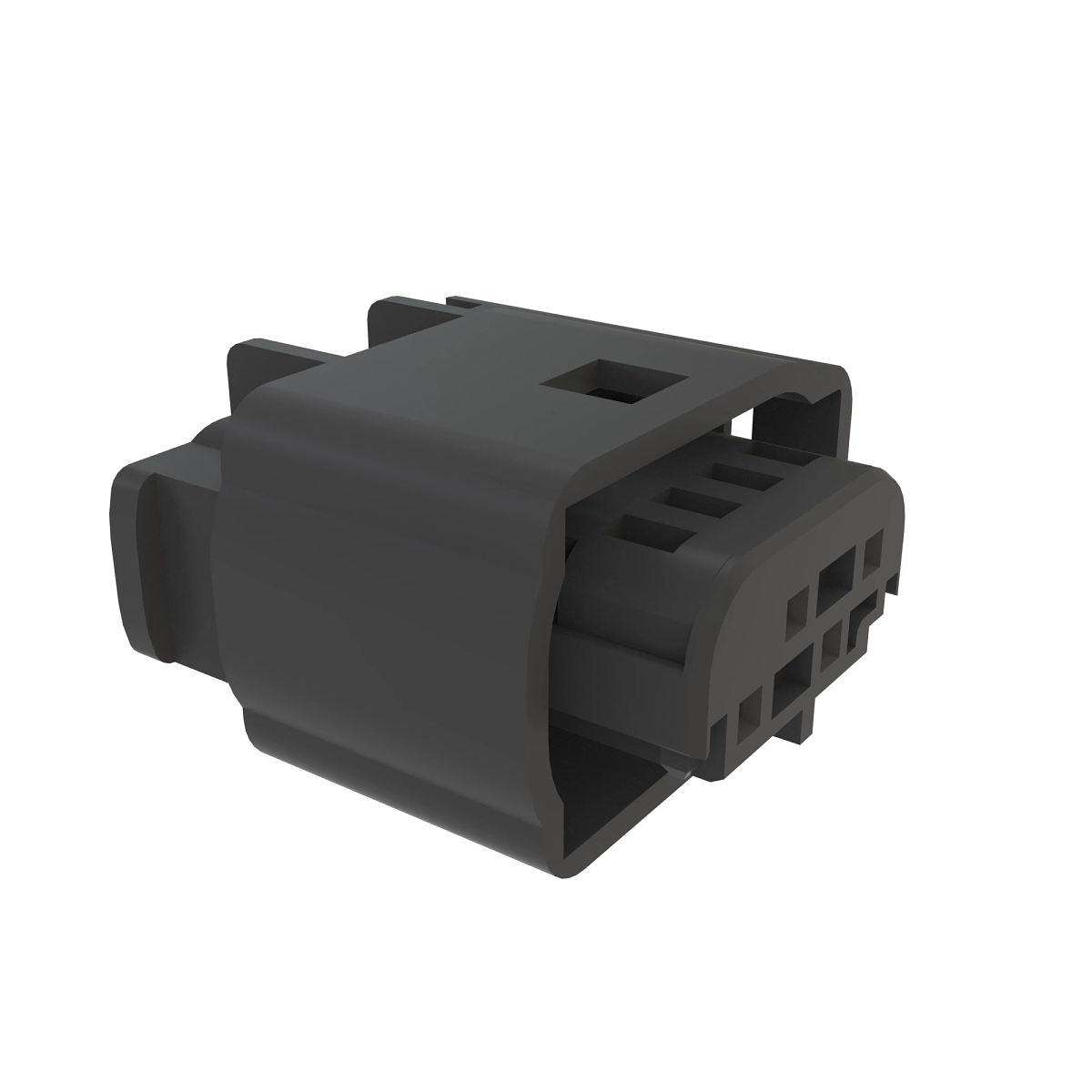 CONN TYCO MQS 4W FS BLK PLSTC