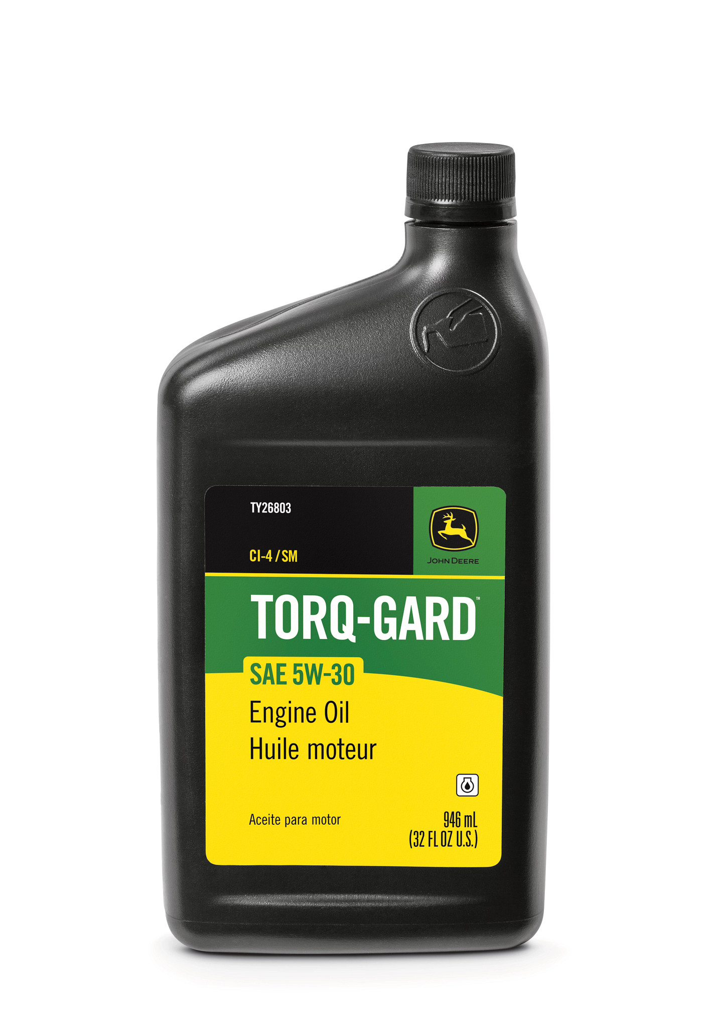 John Deere Engine Oil, Torq-Gard™, SAE 5W-30, API CI4/SM, 946 ml (32 Fluid Oz) - TY26803