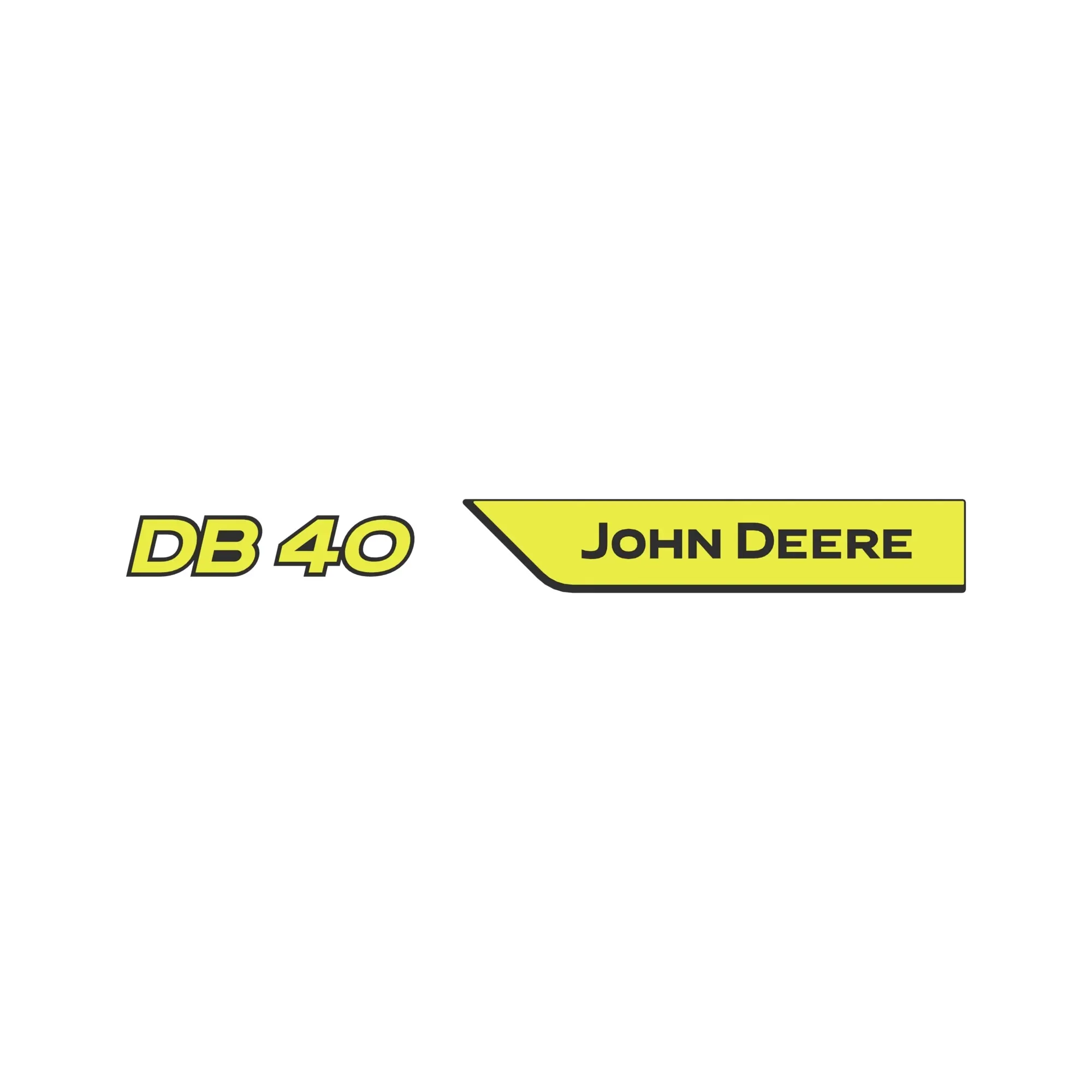 John Deere Model Designation DB40 Label, Right Side - KK80868