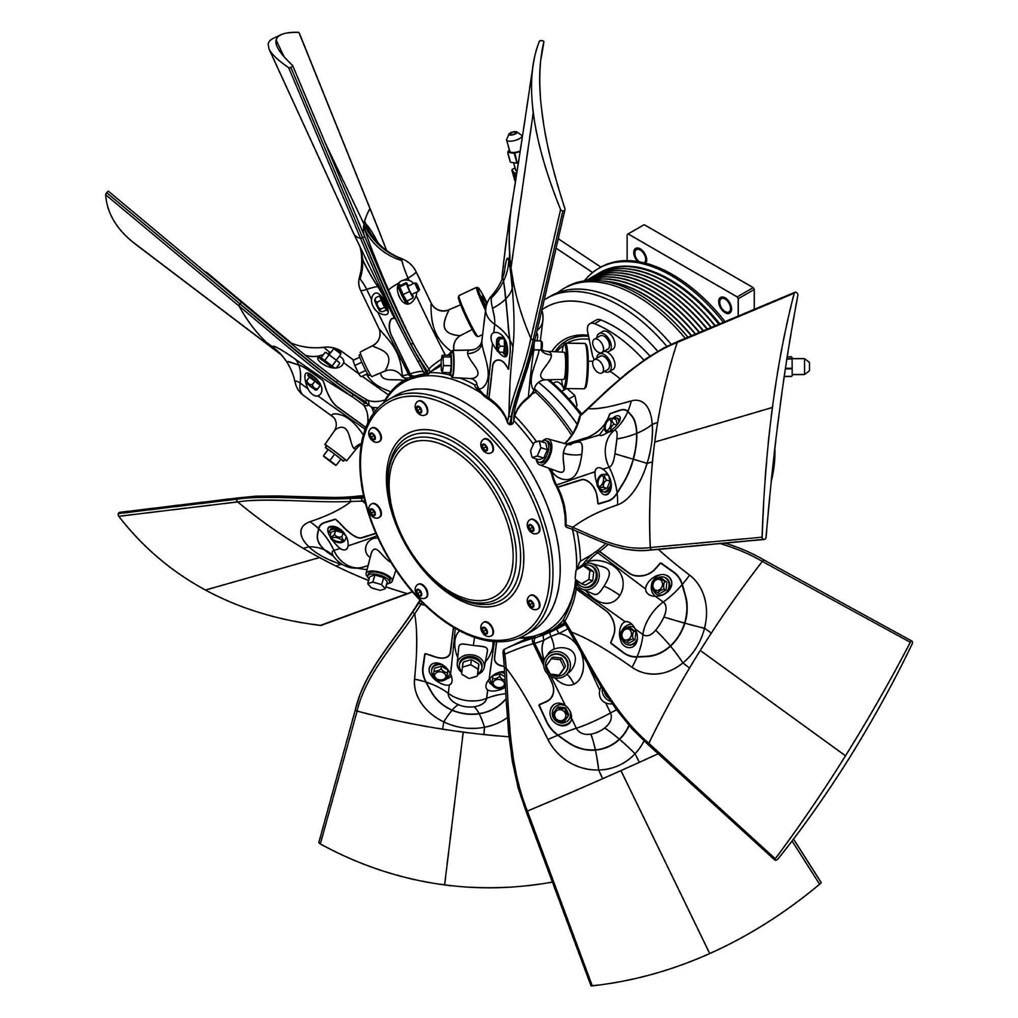 John Deere Engine Cooling Flexaire Fan - F123921