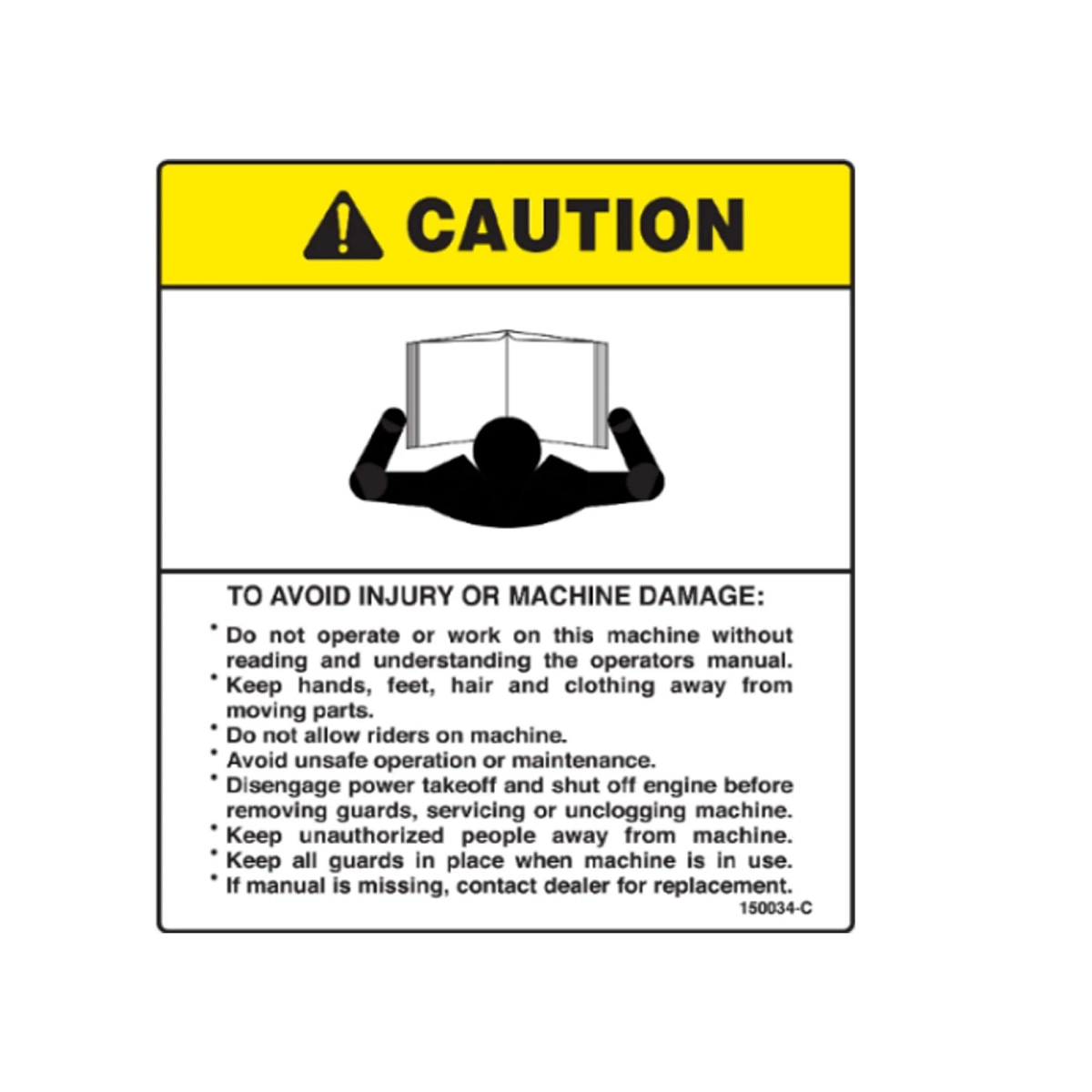 Label, Caution Oper & Maint, Nlm 15
