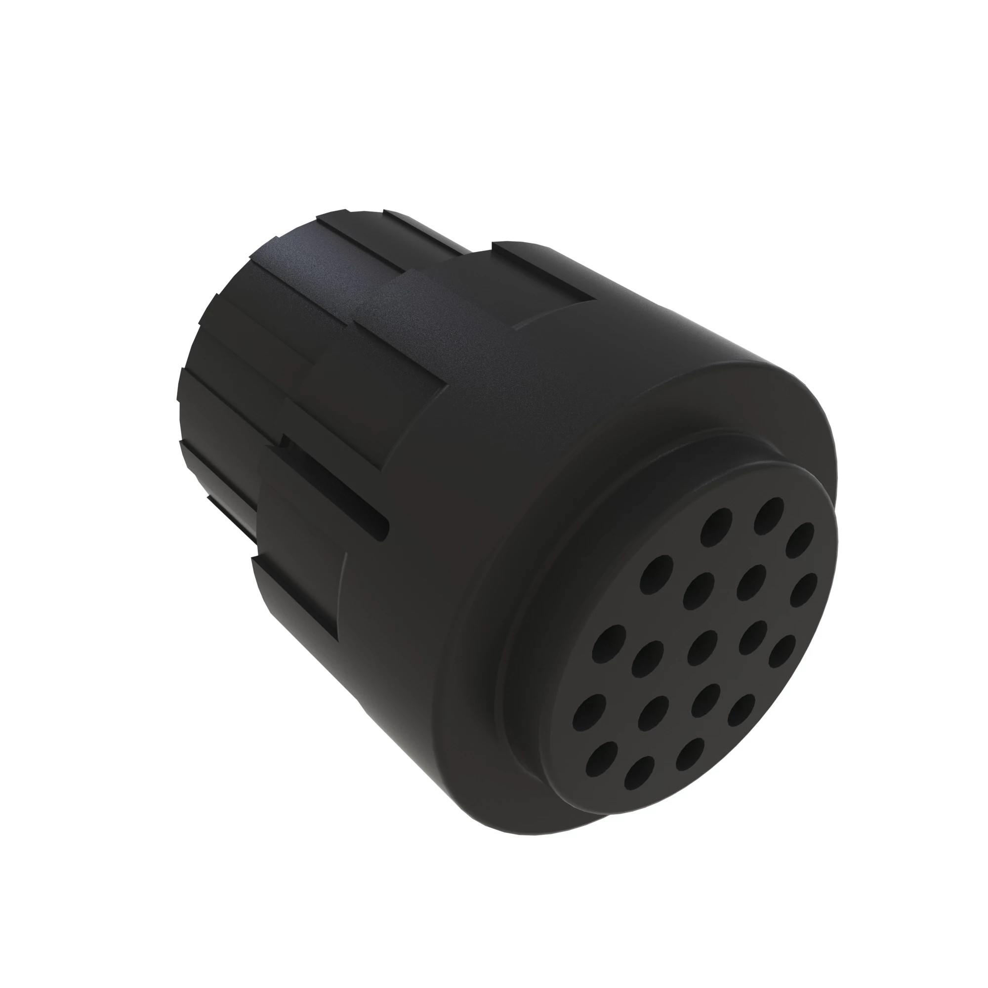 CONN ITT TN 19W MS BLK PLSTC