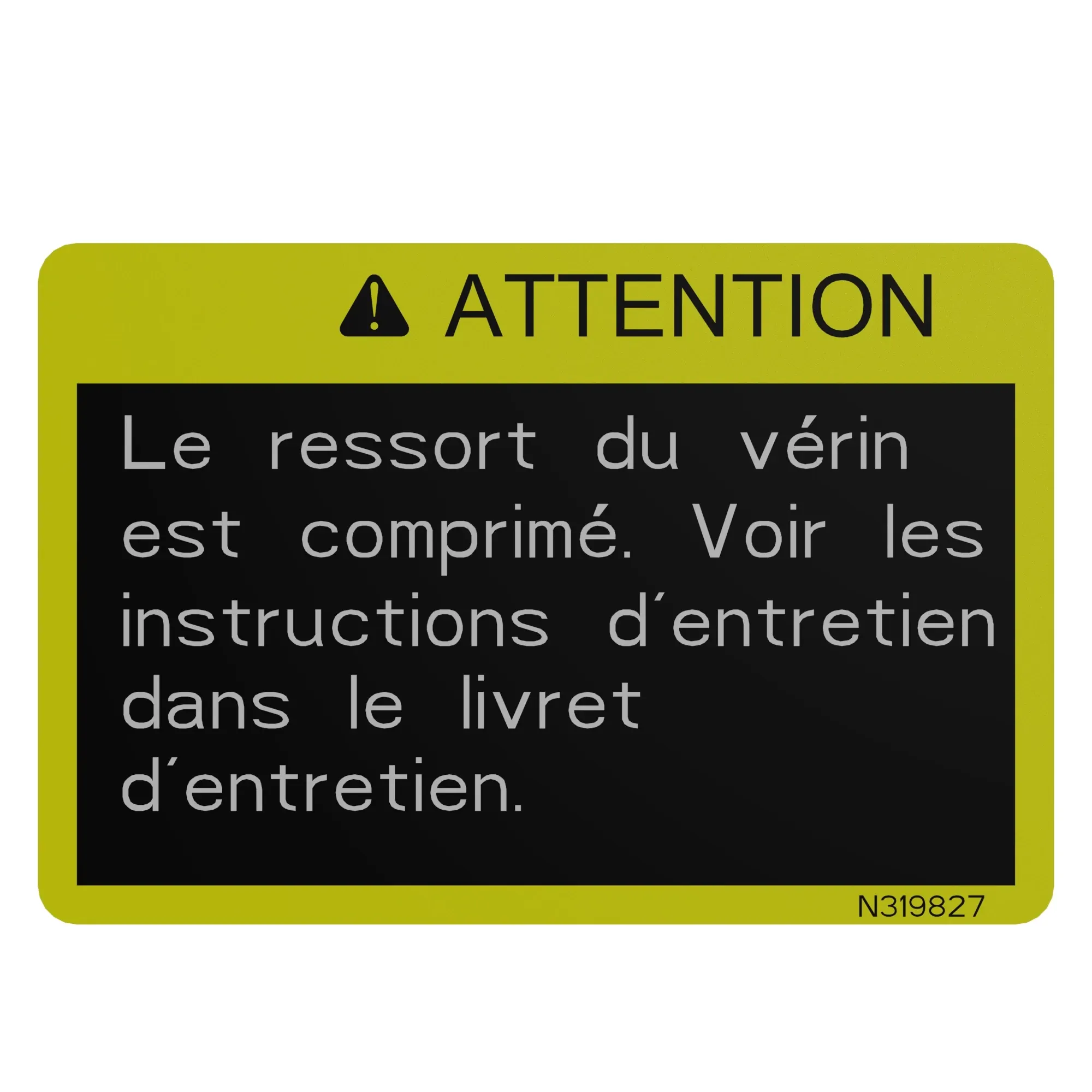 John Deere Label Caution Label, French - N319827