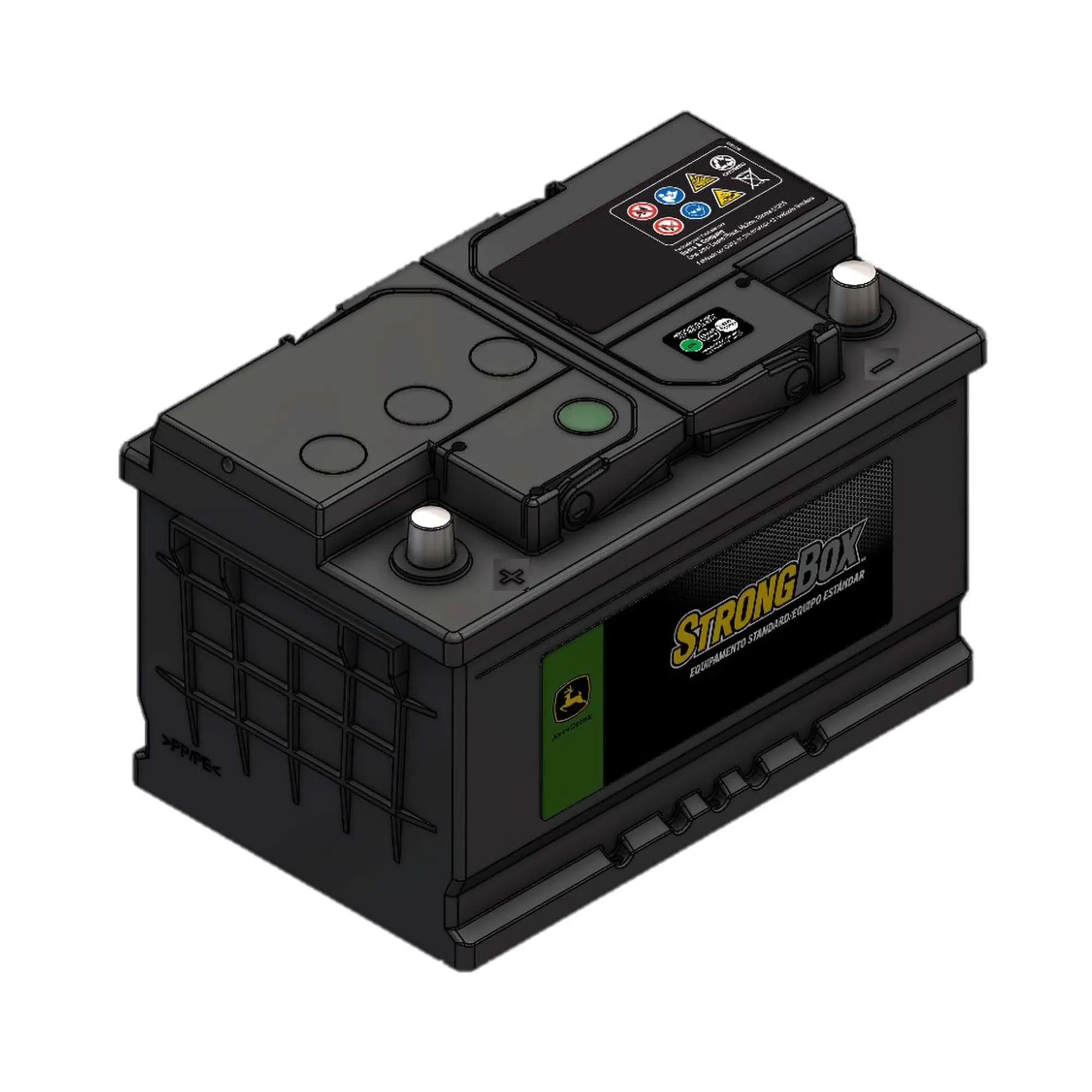 John Deere Battery, Wet Charged, 12 Volt, 70 Ah, 660 CCA, 115 RC, T6 BCI - CQM20216