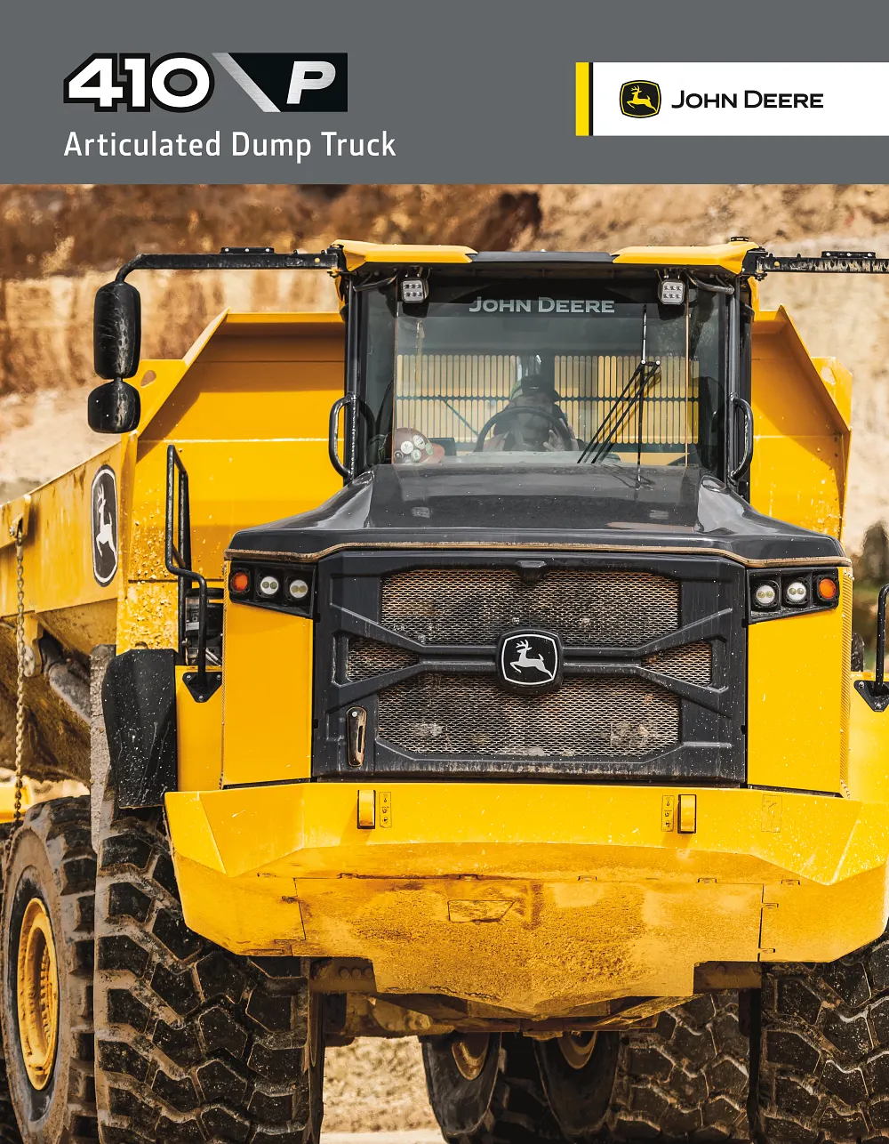 410 P-Tier Articulated Dump Truck Product Brochure cover