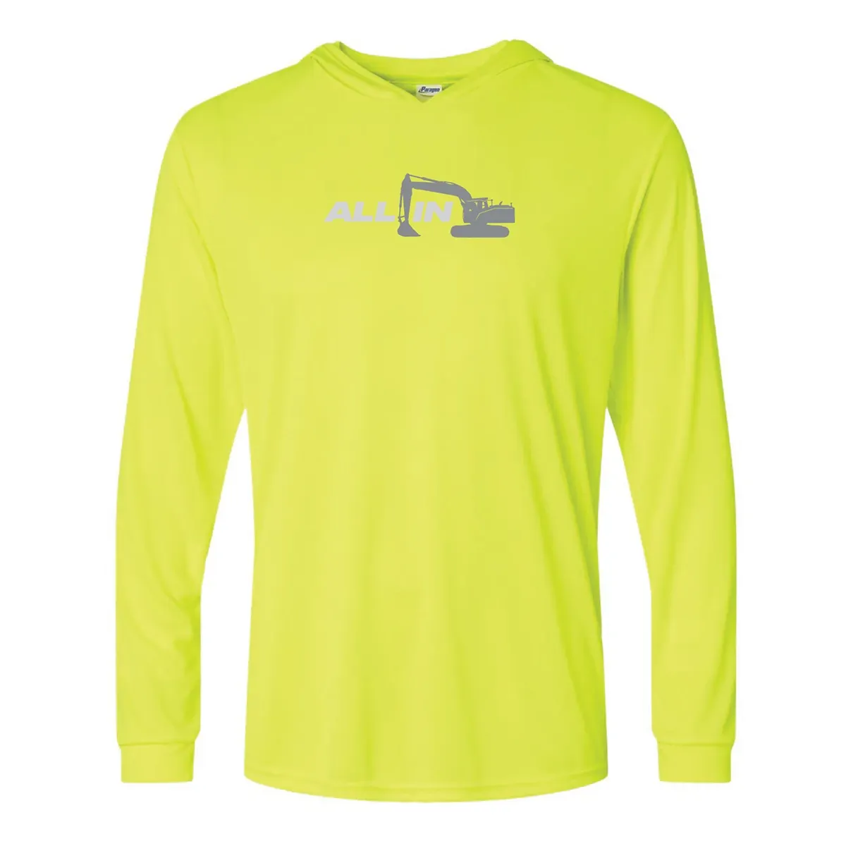 All In Hi-Vis Poly Hooded Shirt