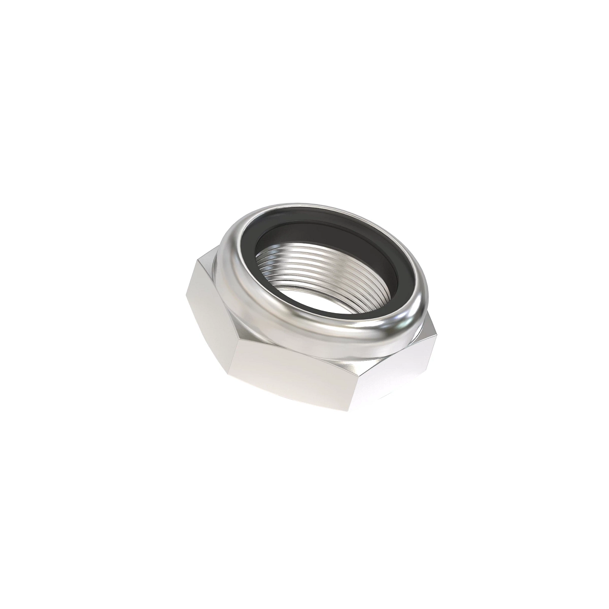 Nut, Hex Jam W/Insert 3/8-16