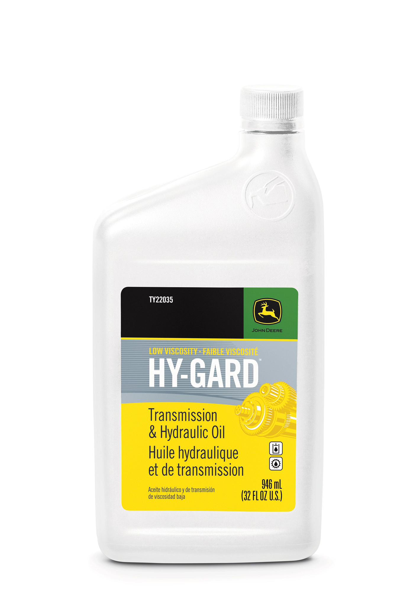 John Deere Transmission and Hydraulic Oil, Low Viscosity Hy-Gard™, 946 ml (1 Quart) - TY22035