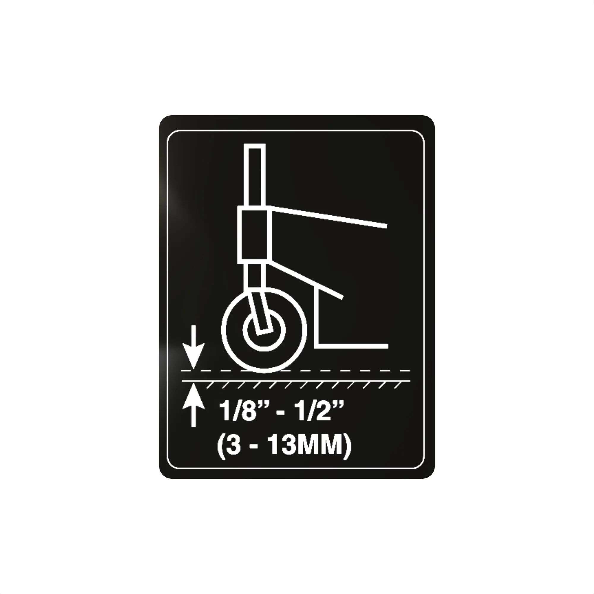 LABEL, INSTRUCTION GAUGE WHEEL HEIG
