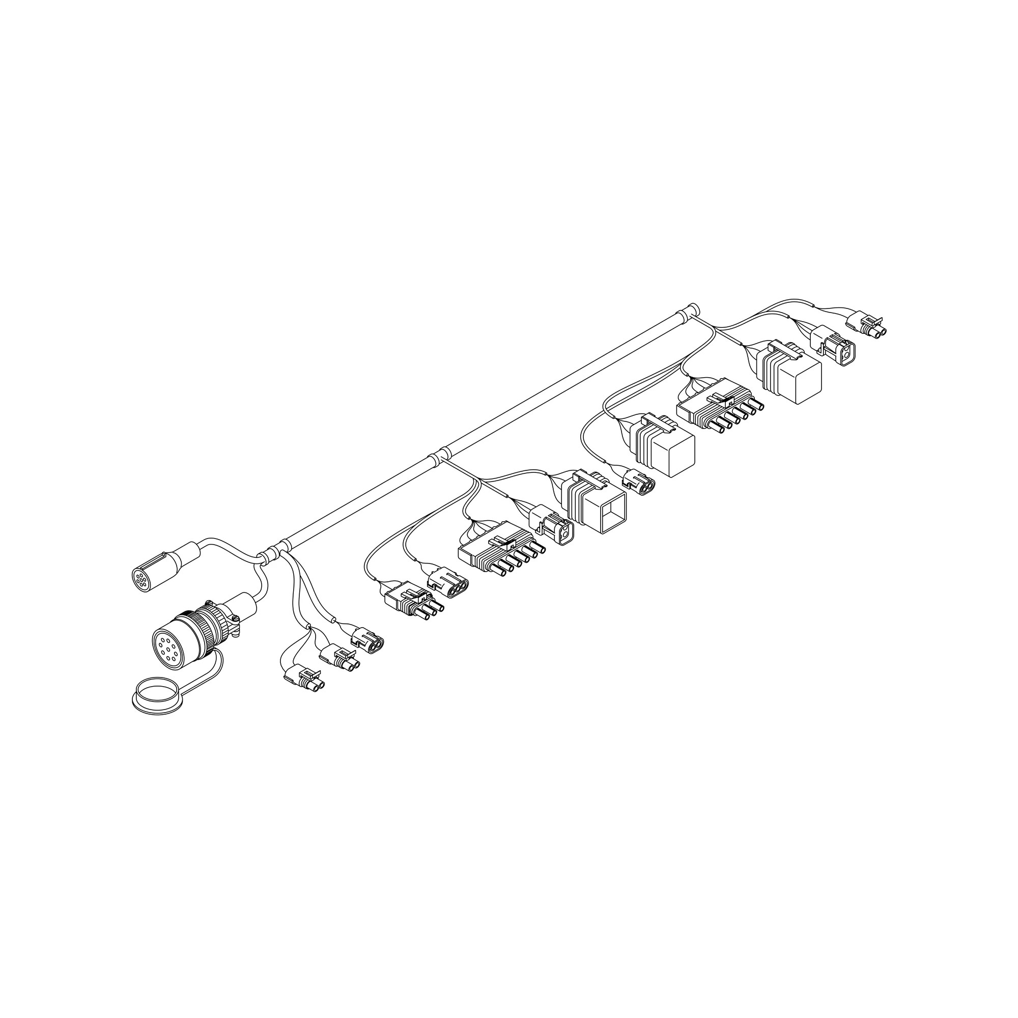 John Deere Three Tank Backbone Wiring Harness - AA68677