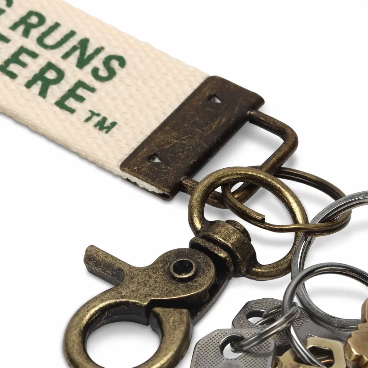 Nothing Runs Like A Deere Fabric Keychain