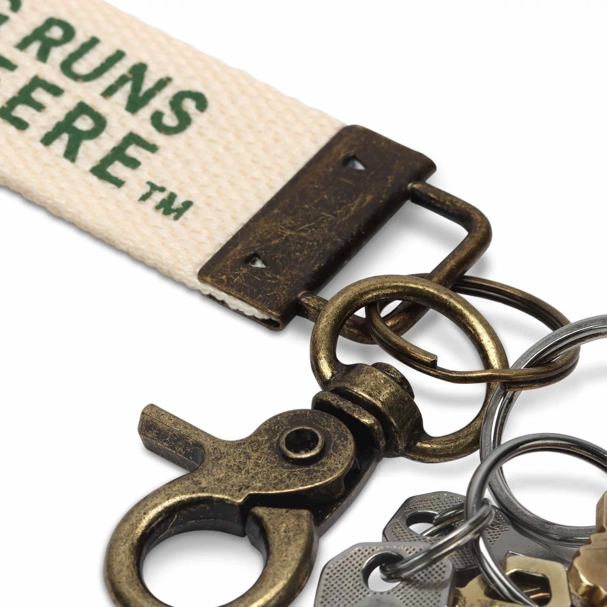 Nothing Runs Like A Deere Fabric Keychain