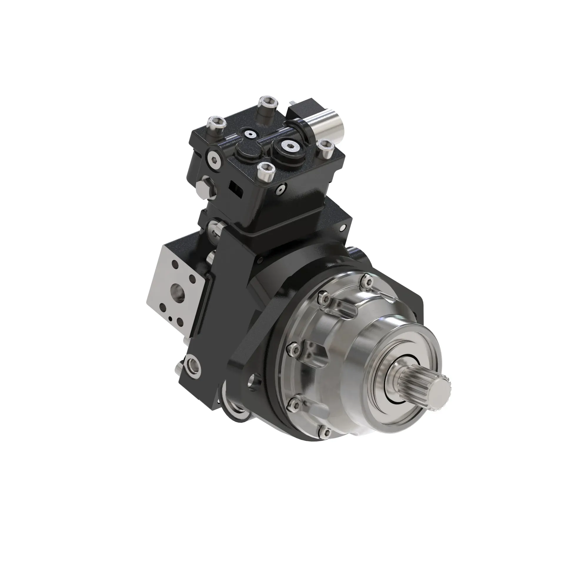 John Deere Reman REMAN Bent Axis Front Hydraulic Motor without Sensor, 60 cc/rev - AN208052