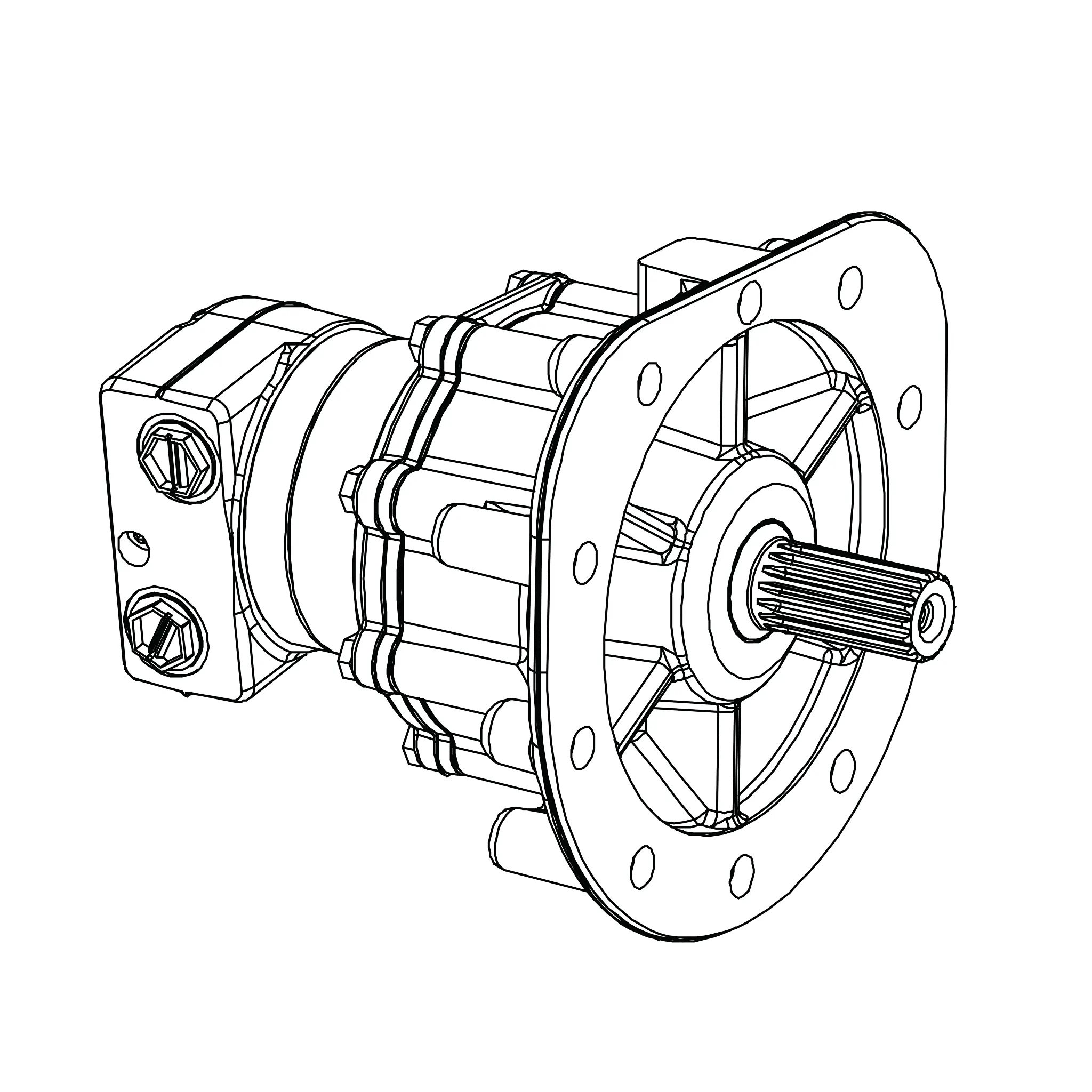 John Deere 1-Speed RH Hydraulic Motor - AT333207