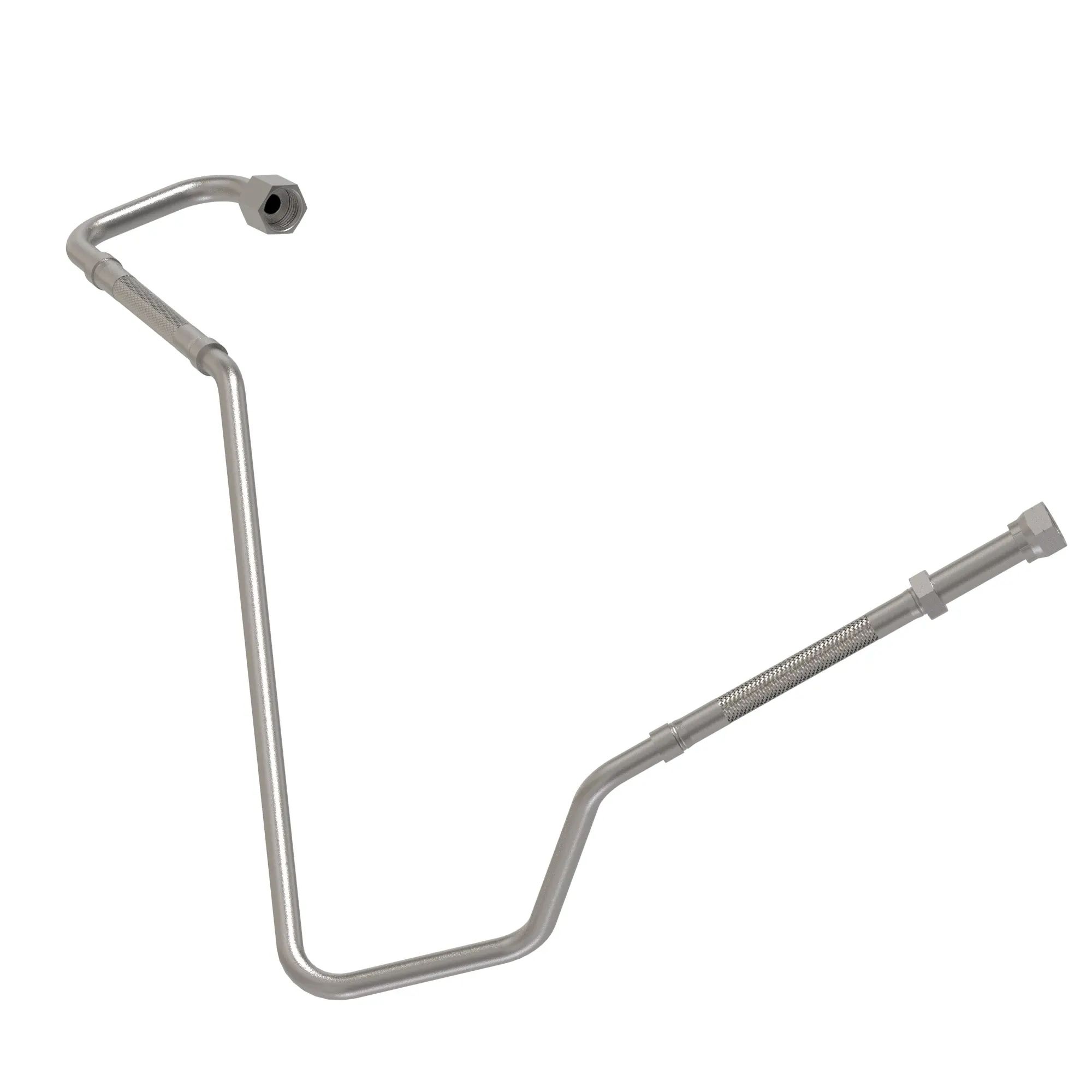 John Deere Low Pressure Turbocharger Oil Feed Line - DZ129397