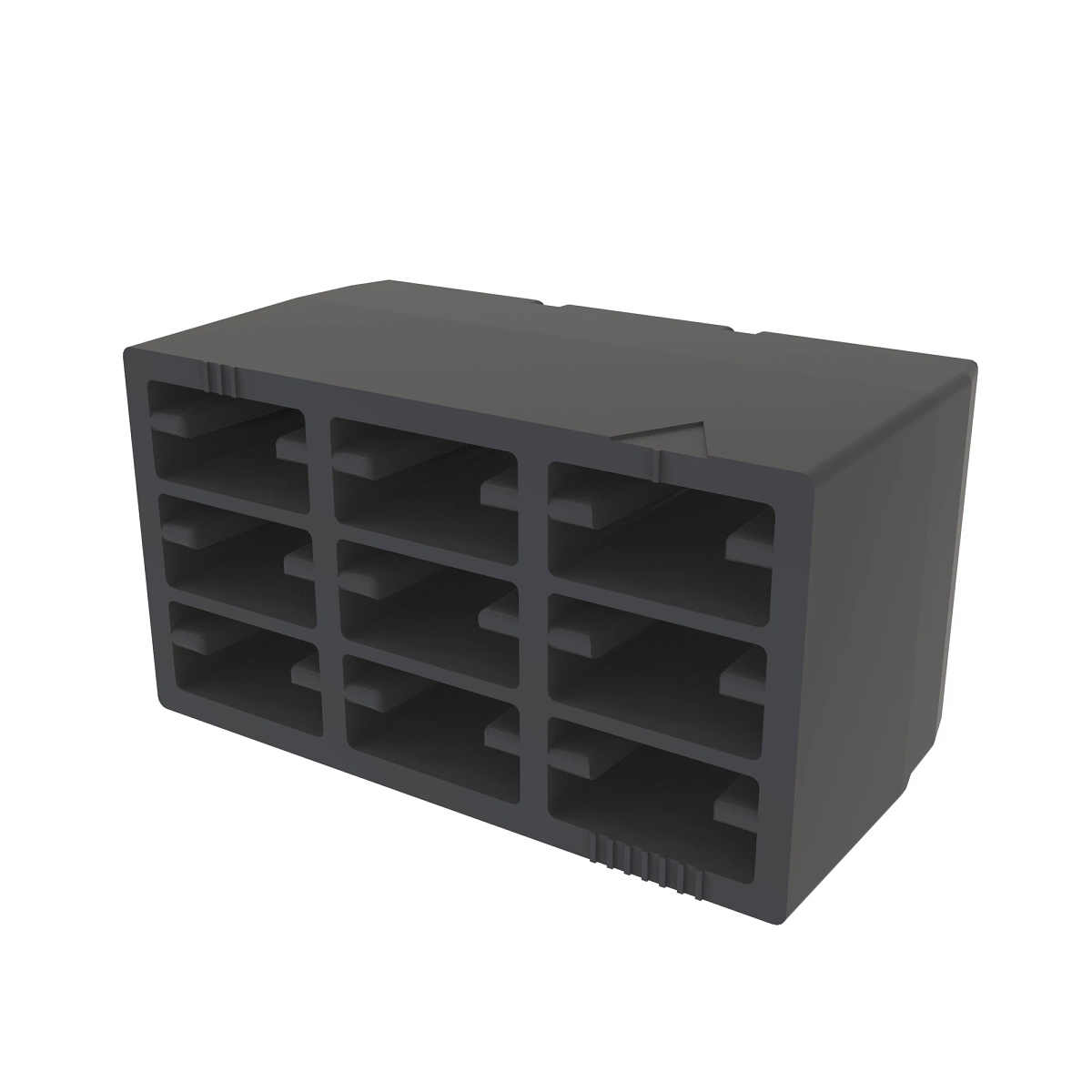 CONN DELTA 8W M BLK PLSTC