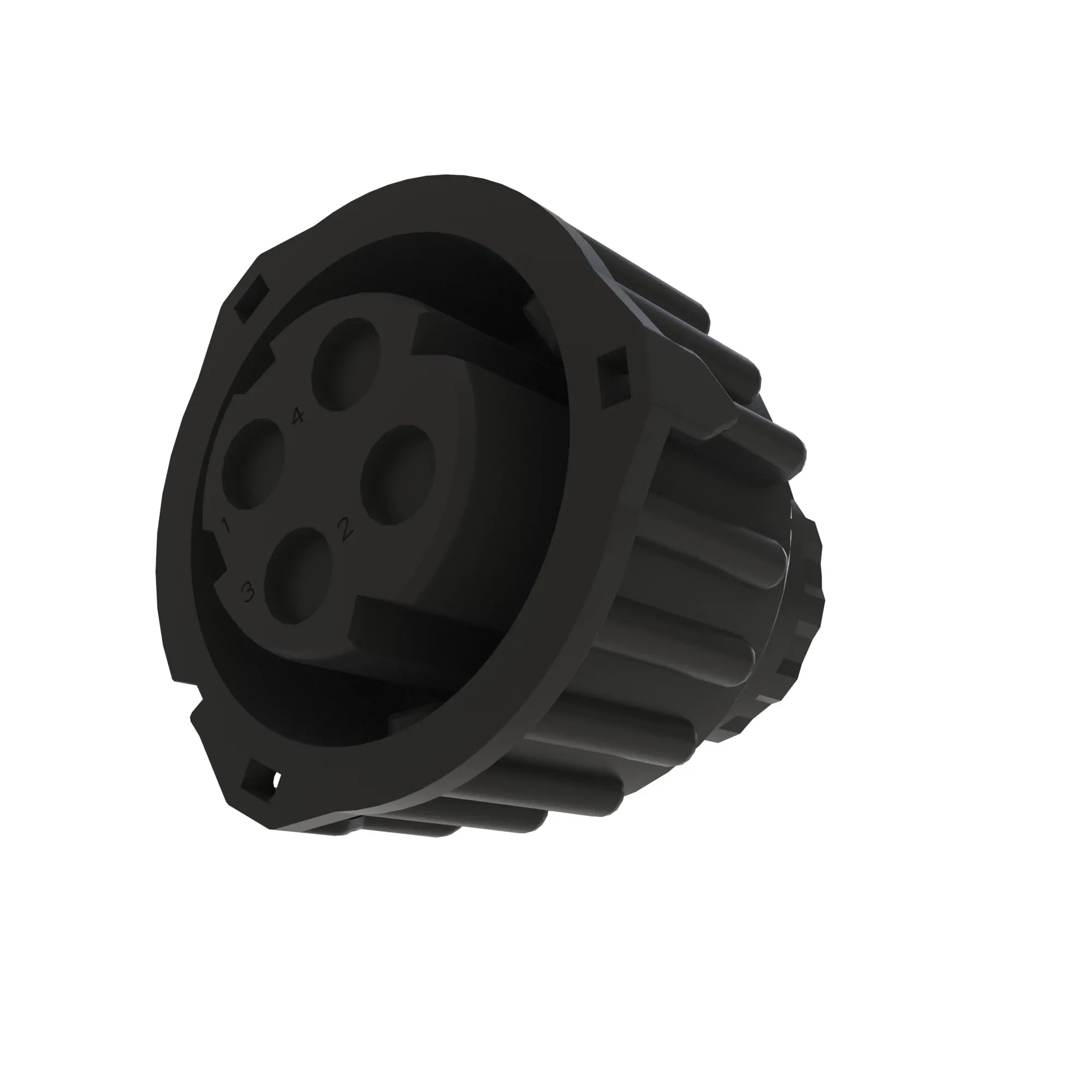 Conn Tyco 2.5MM 4W Fs Blk Plstc