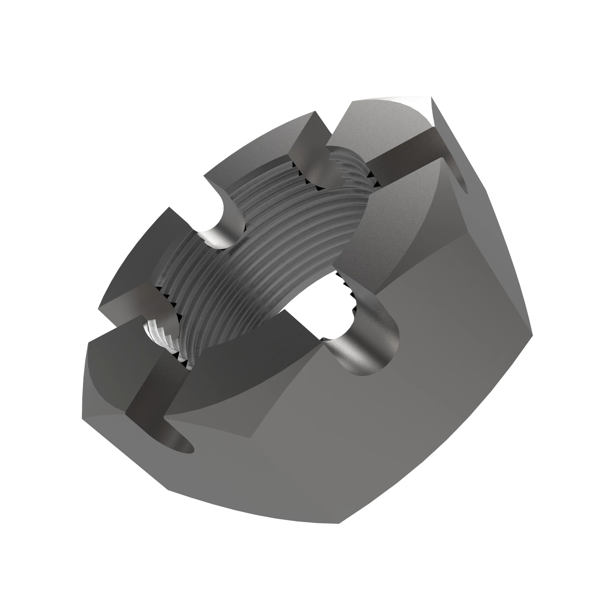 NUT, METRIC, THIN HEX SLOTTED