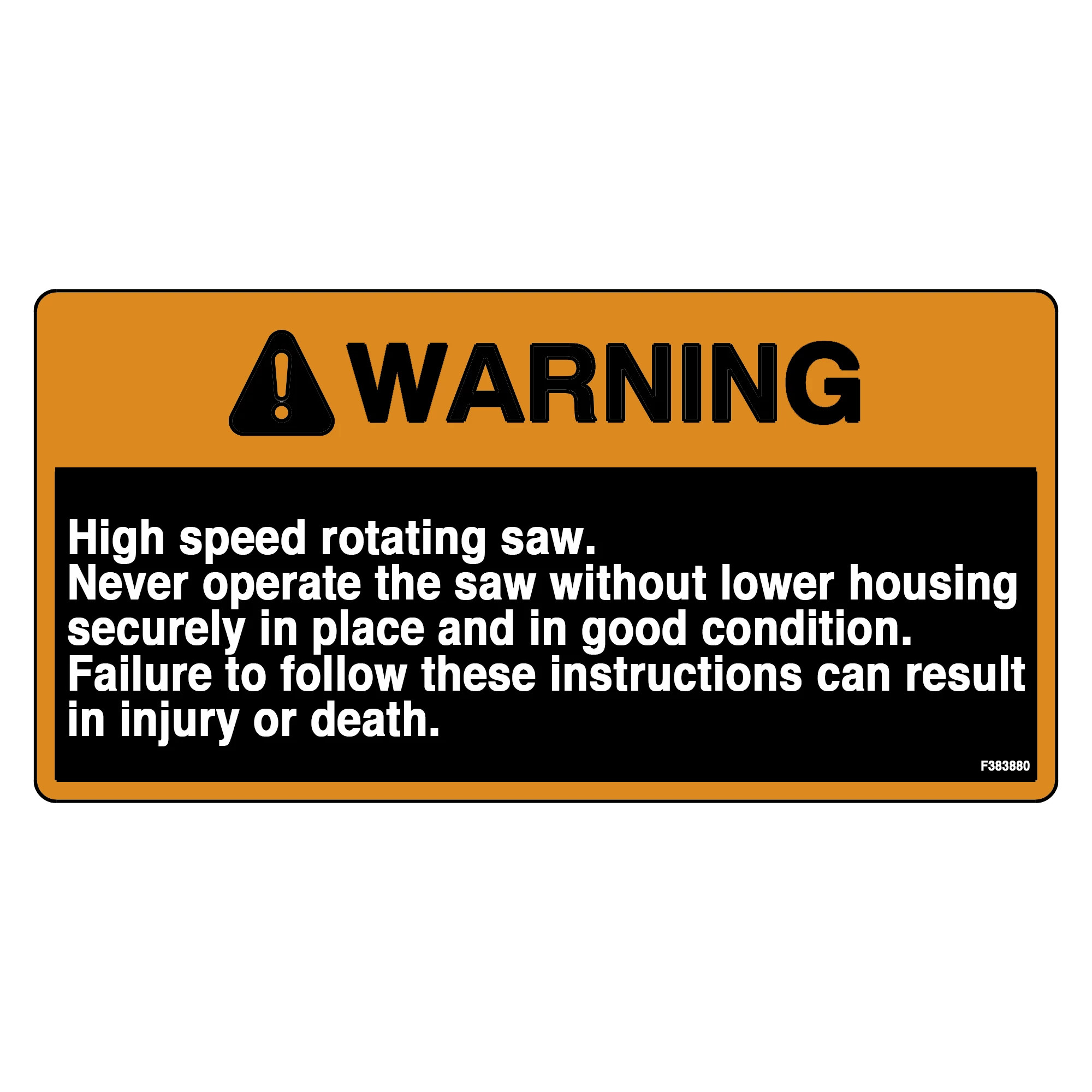 John Deere Safety Sign, Warning - F383880