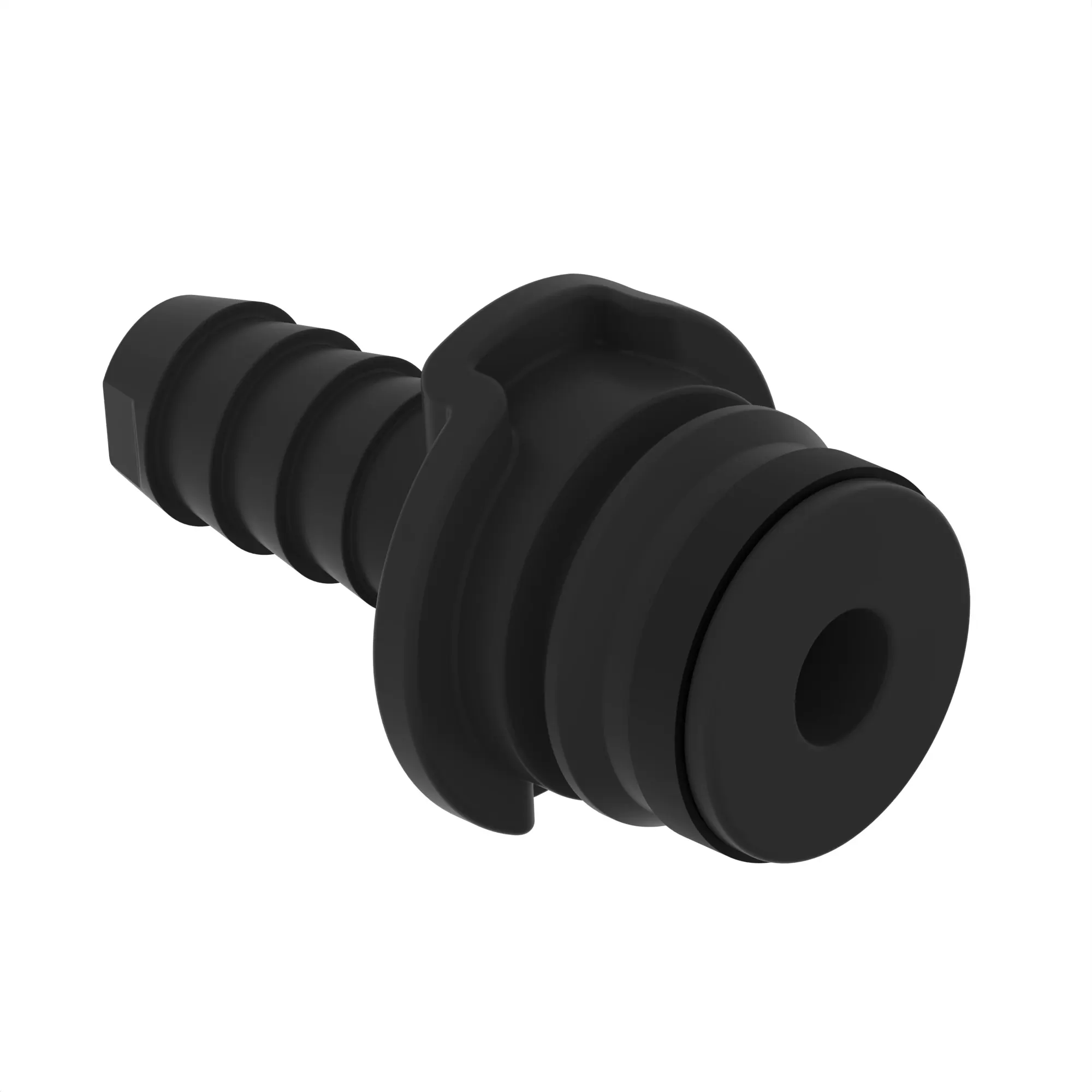 FITTING, FORK TO 3/8 BARB W/O-RING