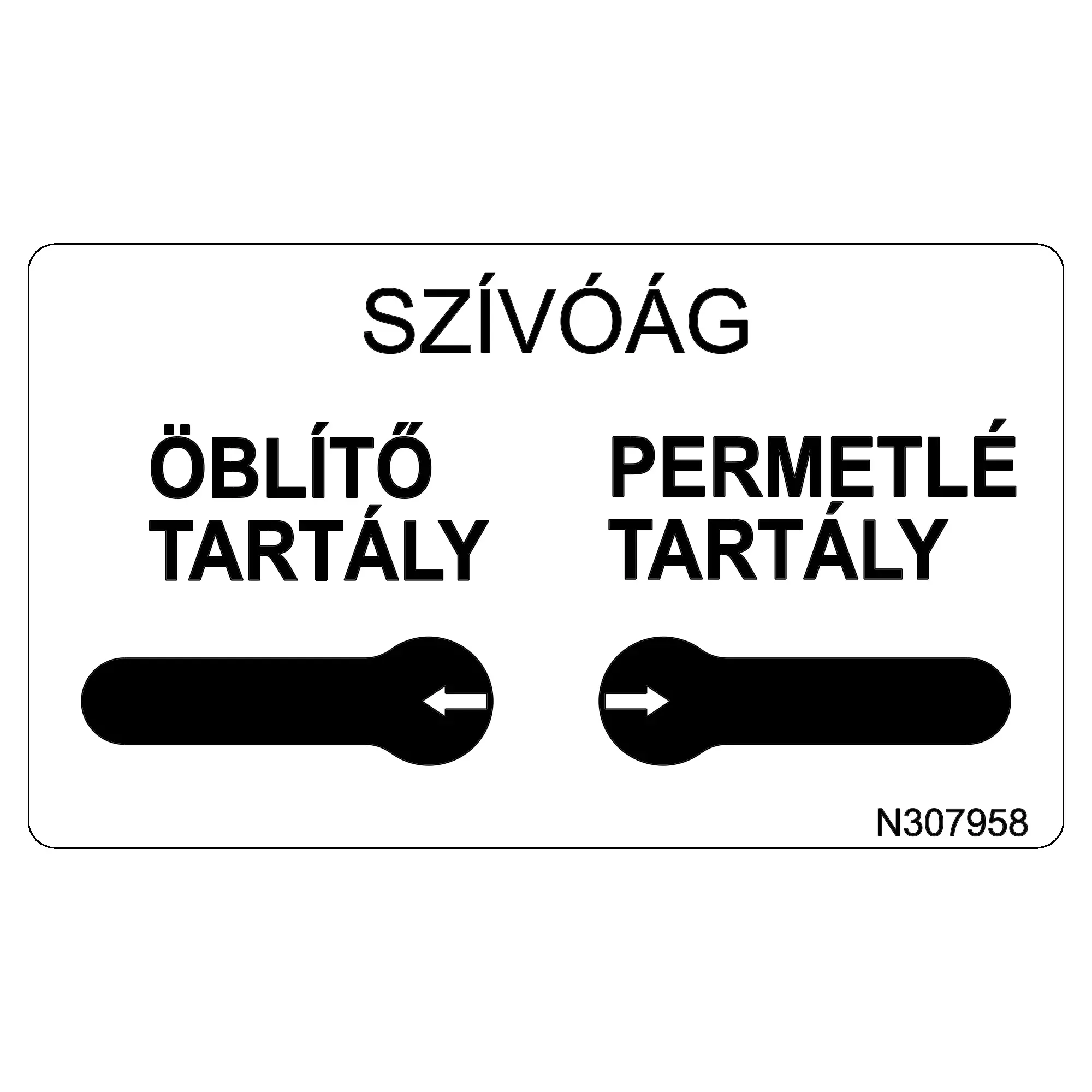 John Deere Section Control Valve Label, Hungarian - N307958