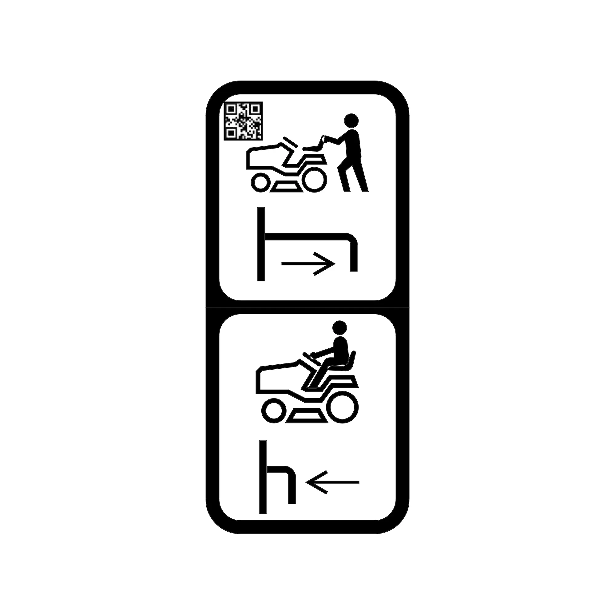 John Deere Hydro Tow Valve Label - GX20505