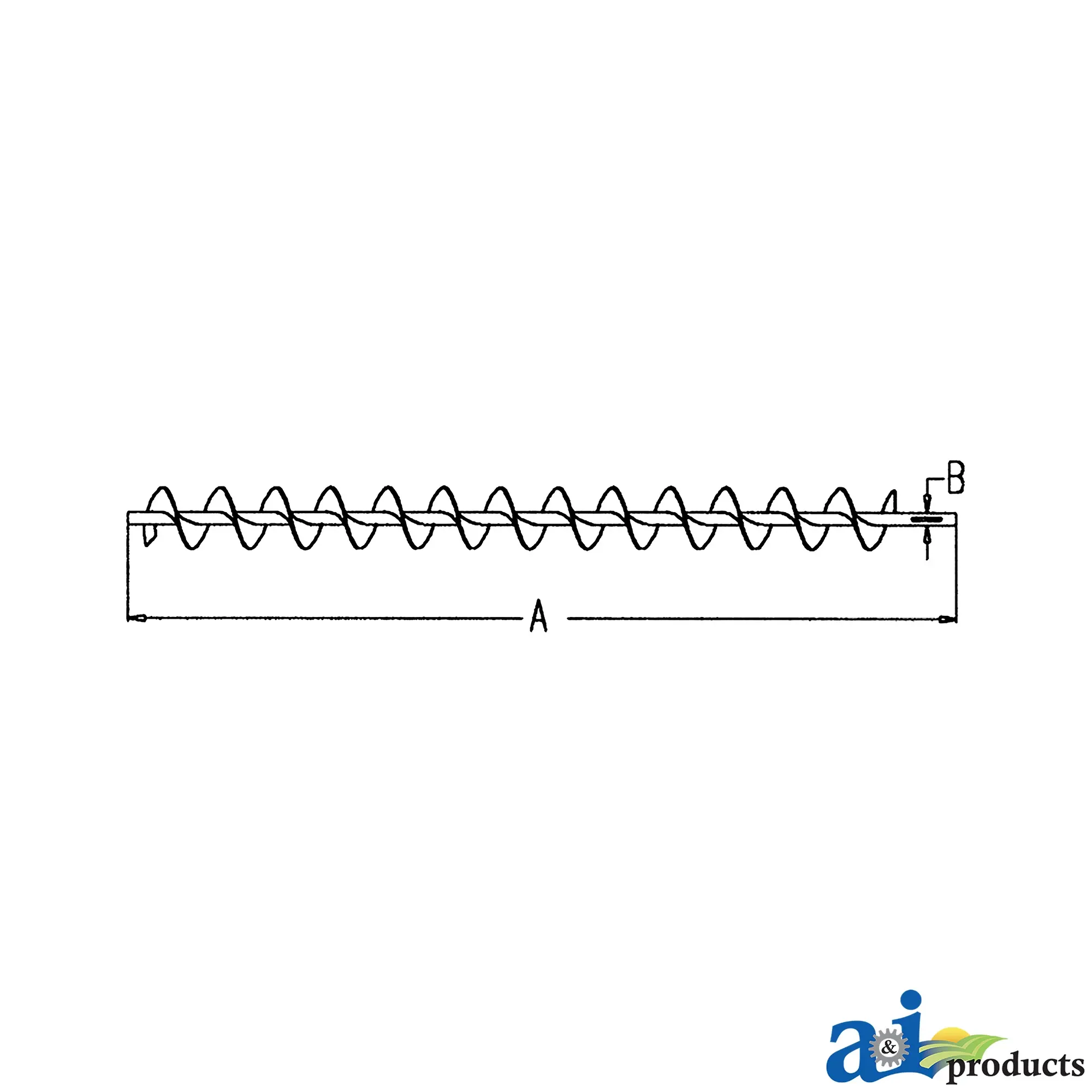 A&I Products Lower Clean Grain Auger - A-AH105856
