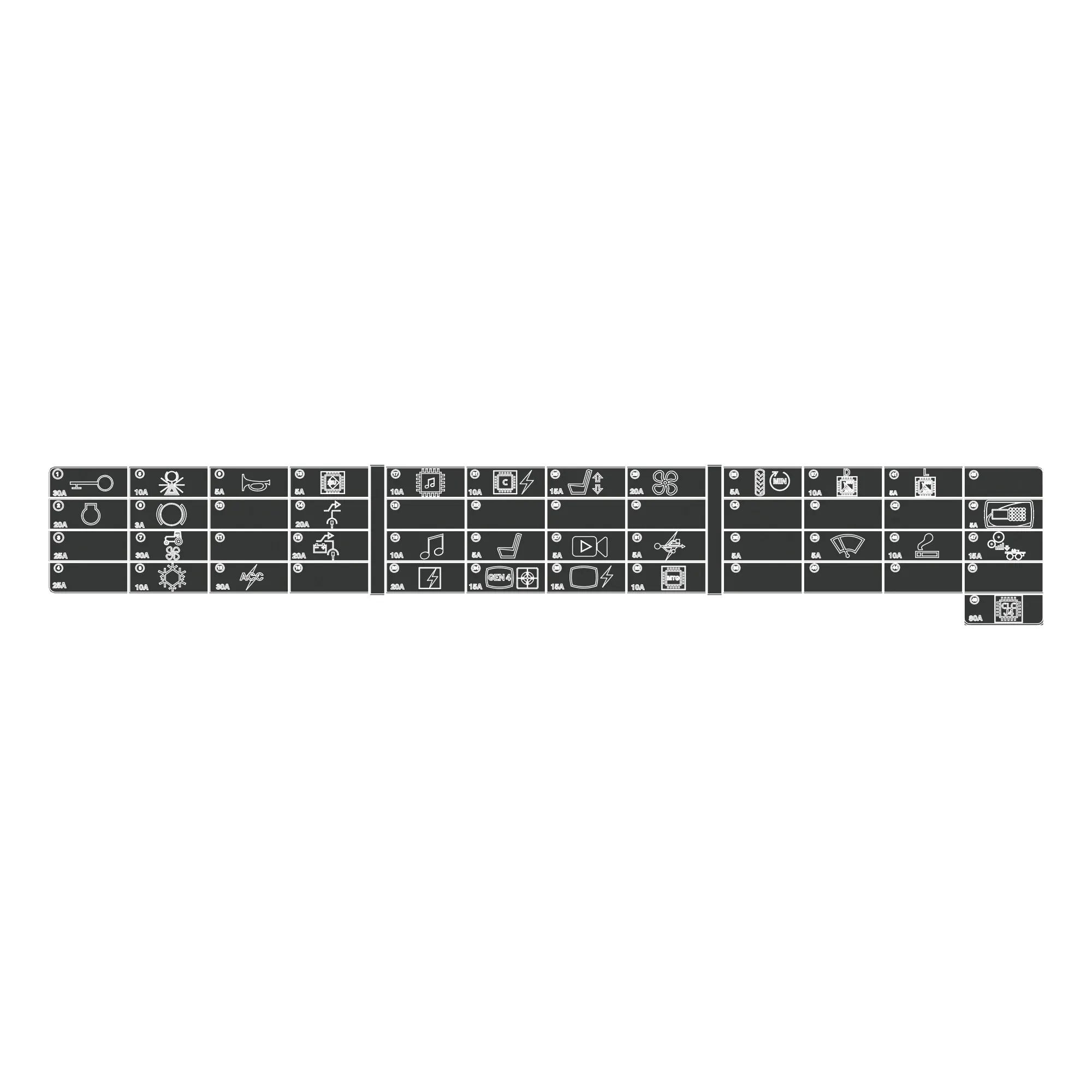 John Deere Electrical Load Center Label - KK71502