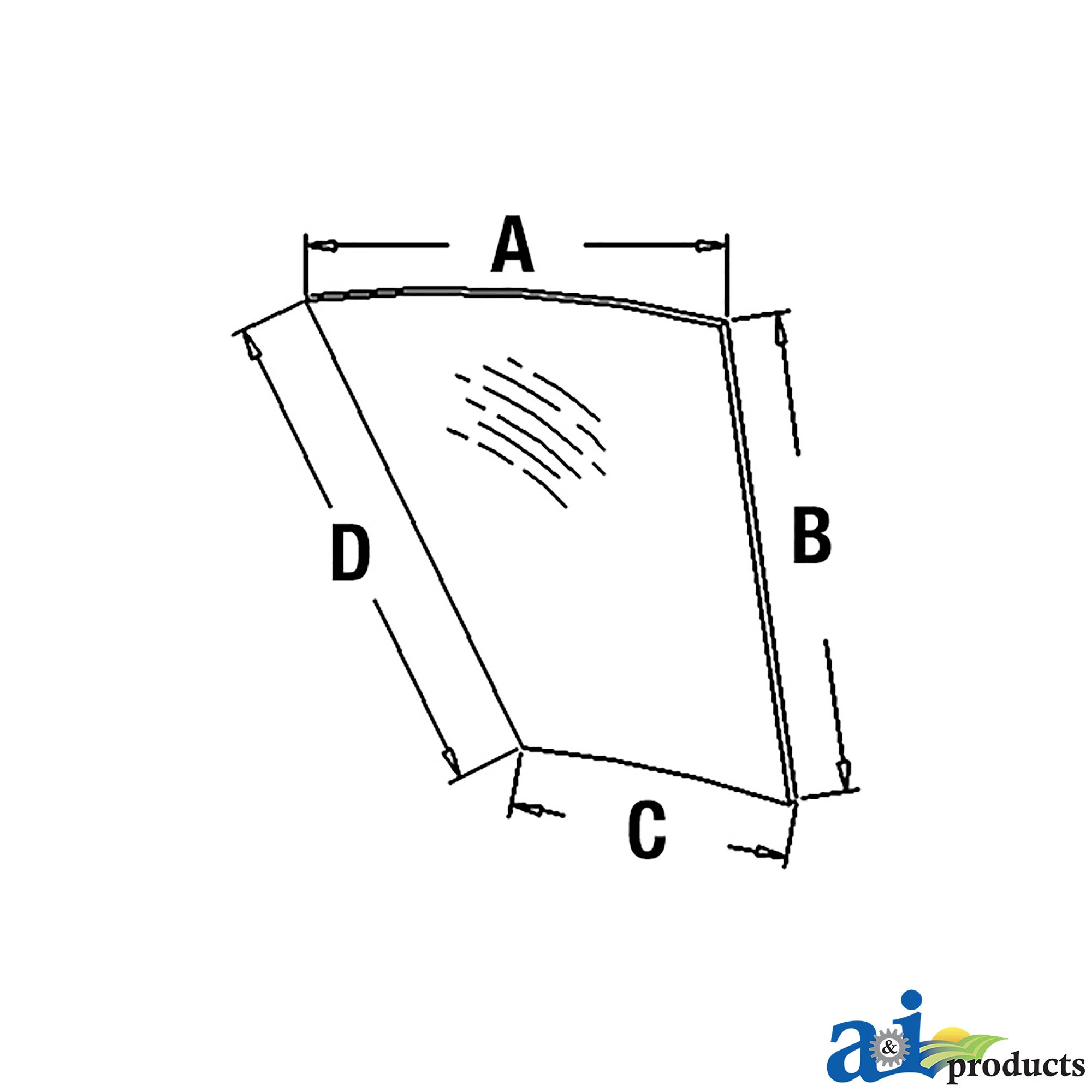 CAB DOOR WINDOW - BOTTOM