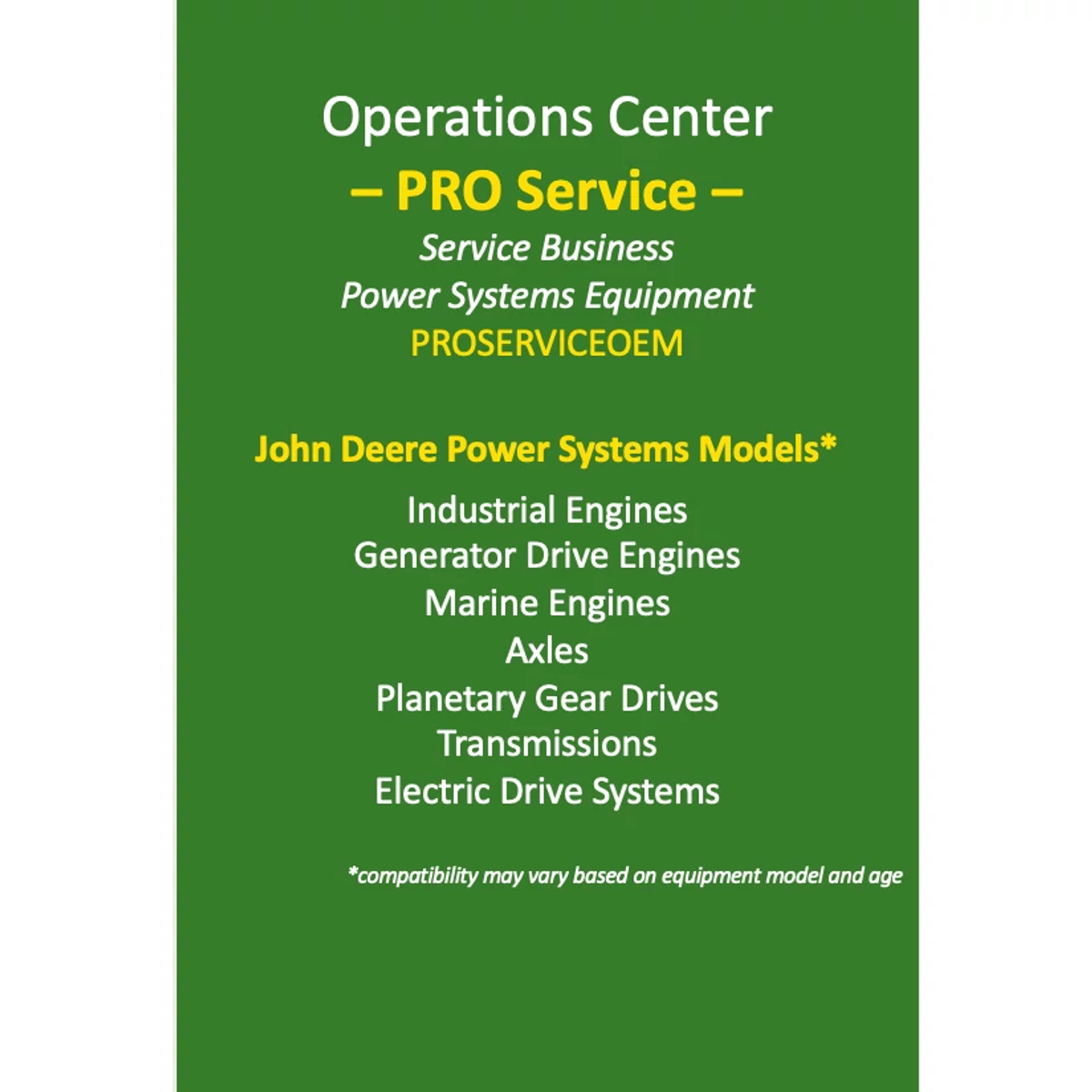 Operations Center PRO Service - Service Business - Power Systems Equipment (Annual License)