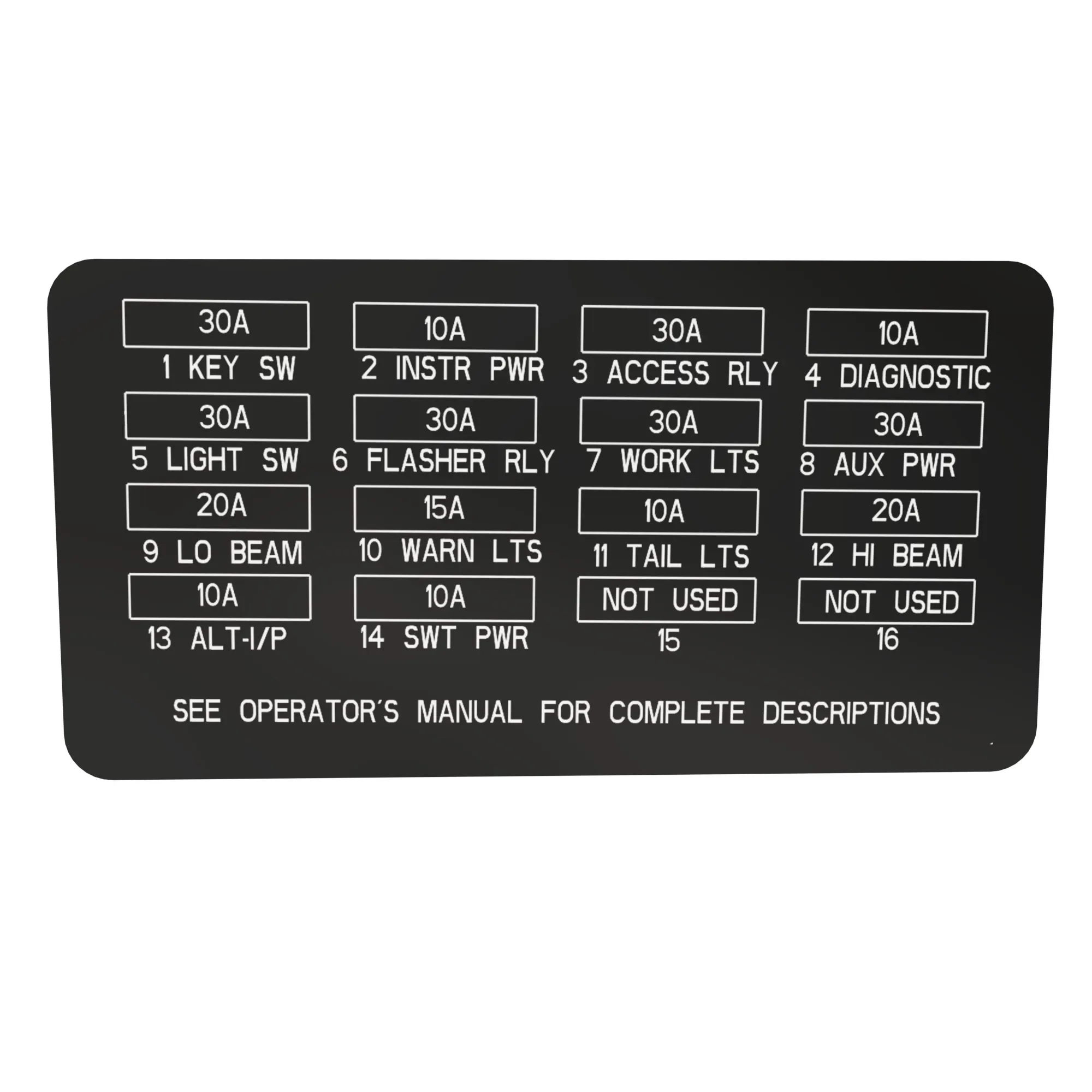 John Deere Fuse Label - R221125