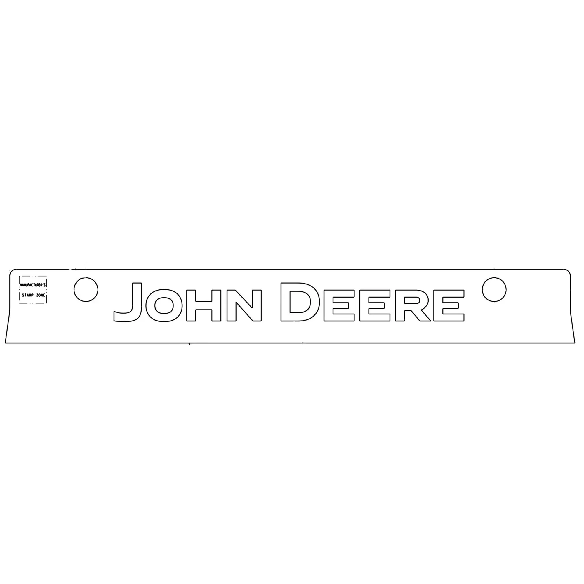 John Deere Rear Window Label - SU45348