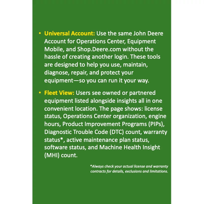 Operations Center PRO Service - Service Business - Agricultural and Turf (Annual License)