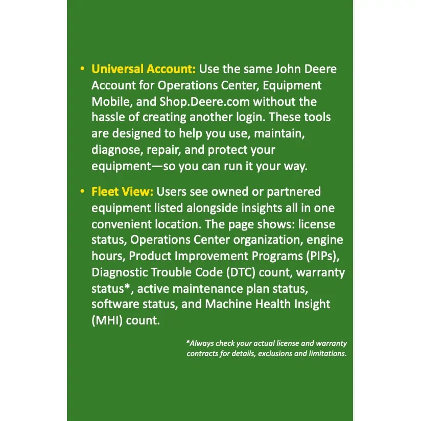 Operations Center PRO Service - Service Business - Agricultural and Turf (Annual License)