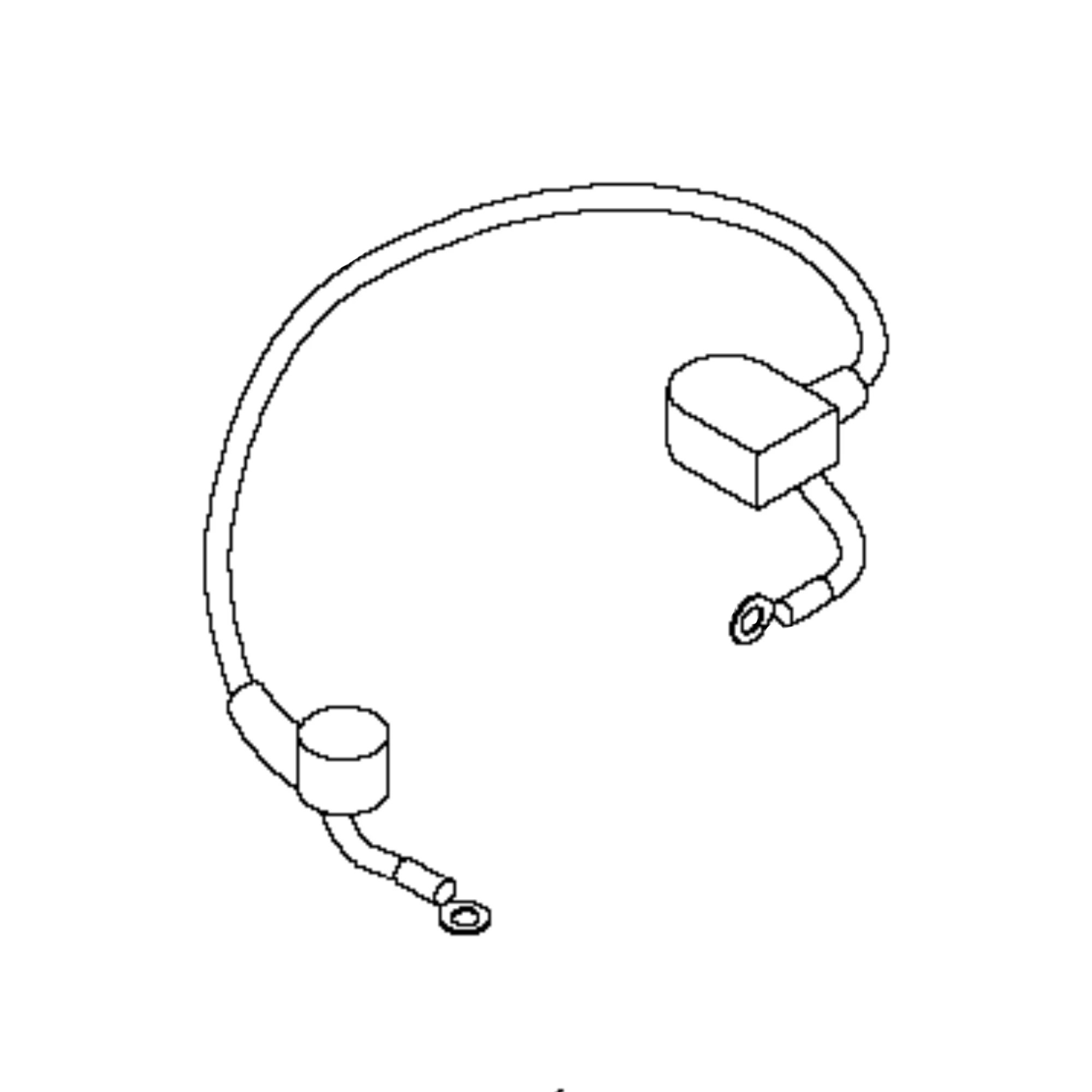 John Deere Positive Battery Cable, Length 330.2 mm - D28118