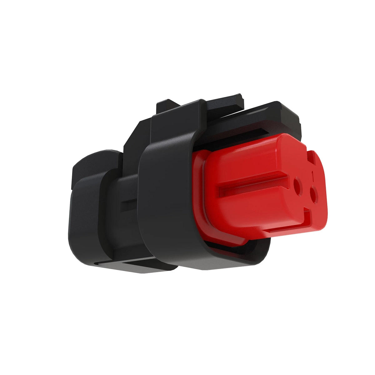 John Deere Red Electrical Connector Housing, 2 Cavities - 57M9726