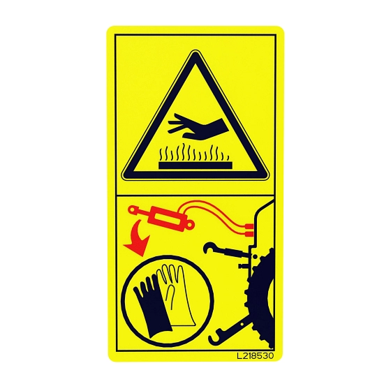 John Deere Hot Surface Safety Label - L218530