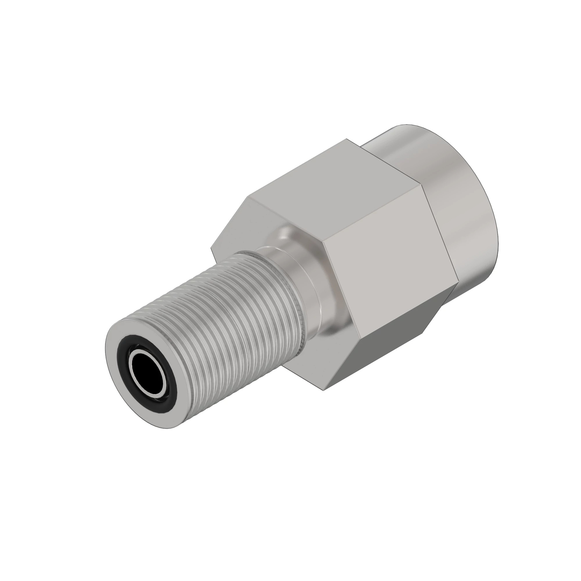 John Deere Straight Adapter Fitting, Male to Female - AT510499