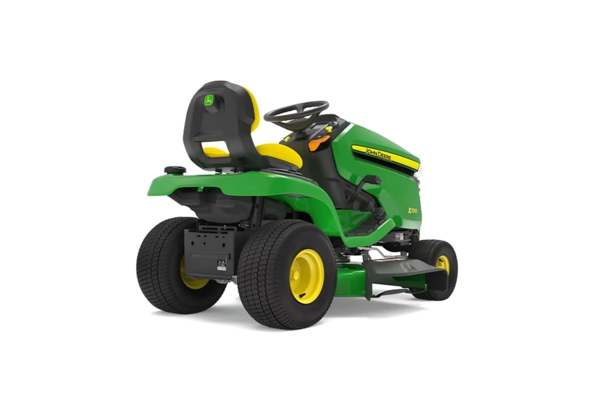 Studio image with a rear right view of X350 Select Series Lawn Tractor