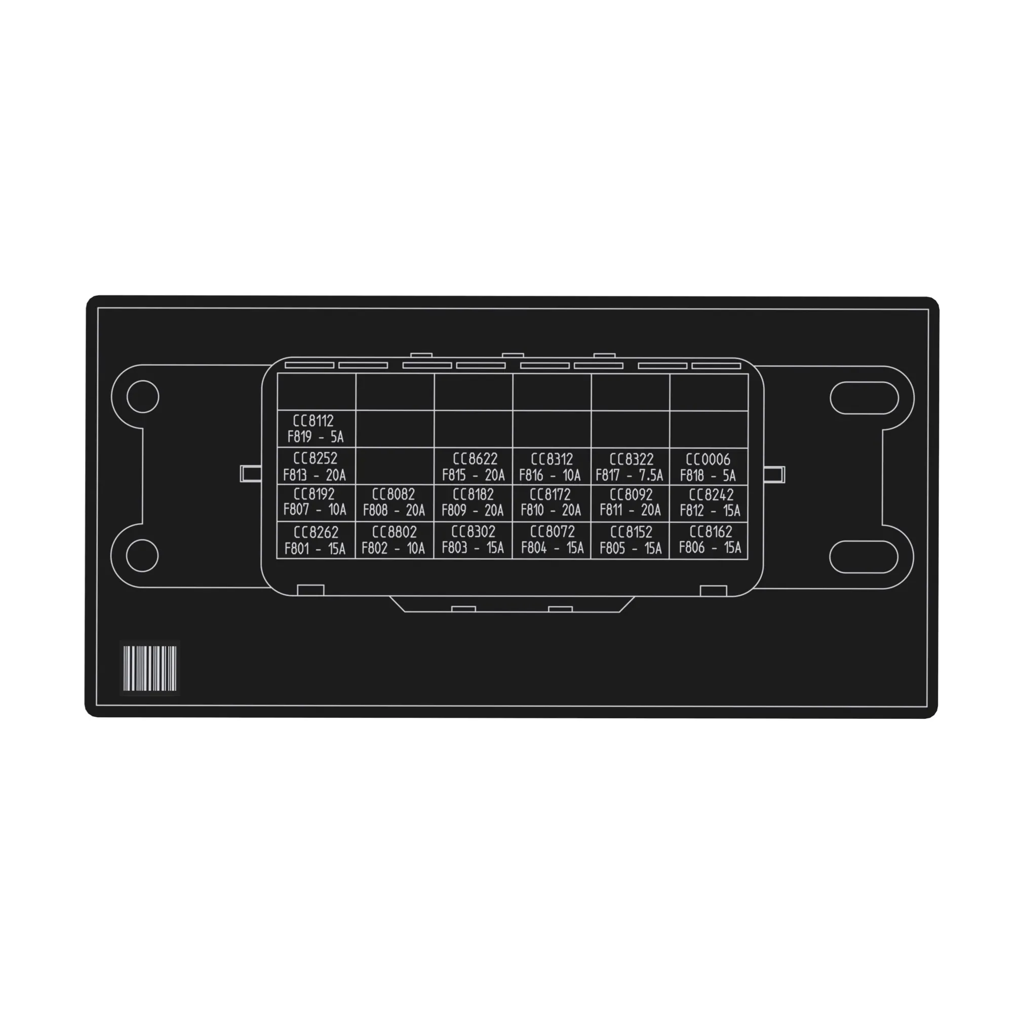 John Deere Fuse Location Chart Label - AXE55593