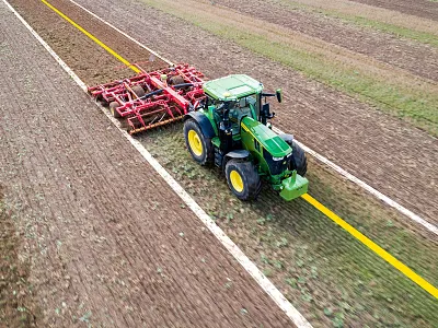AutoTrac Implement Guidance Action Shot - Top Front Right View