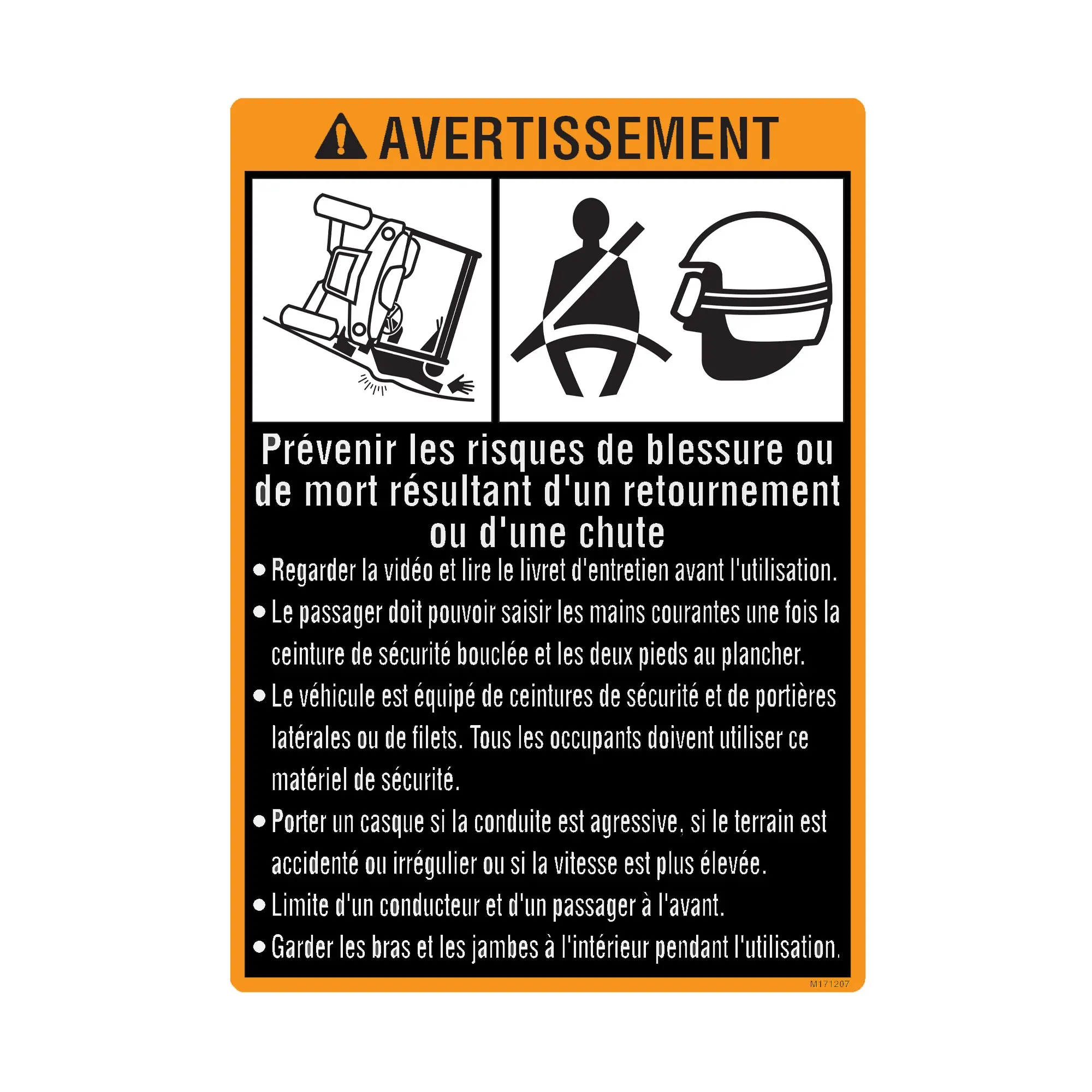 Label, Warning (French) Frt