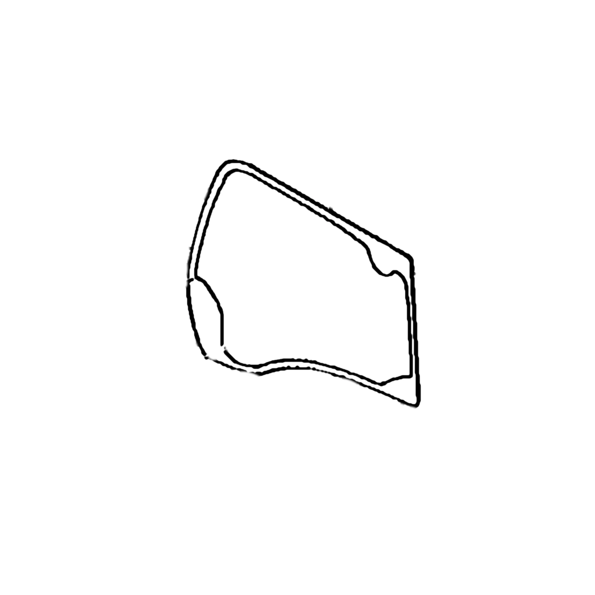 John Deere Right Side Glass Window - FYA00001496
