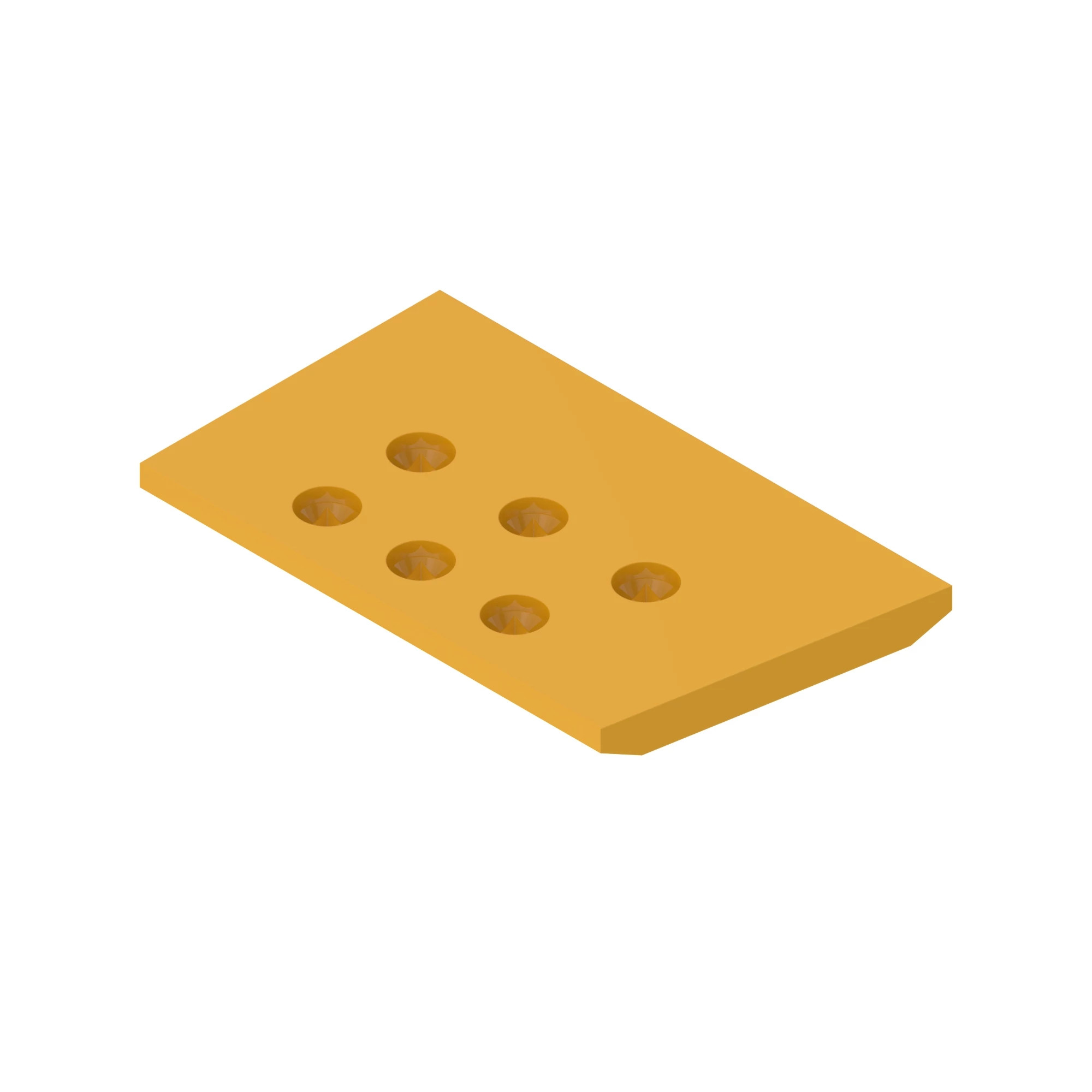 John Deere 6-Bolt Right DURA-MAX™ Cutting Edge End Bit, 13.66 inch (347 mm) Long - T182280