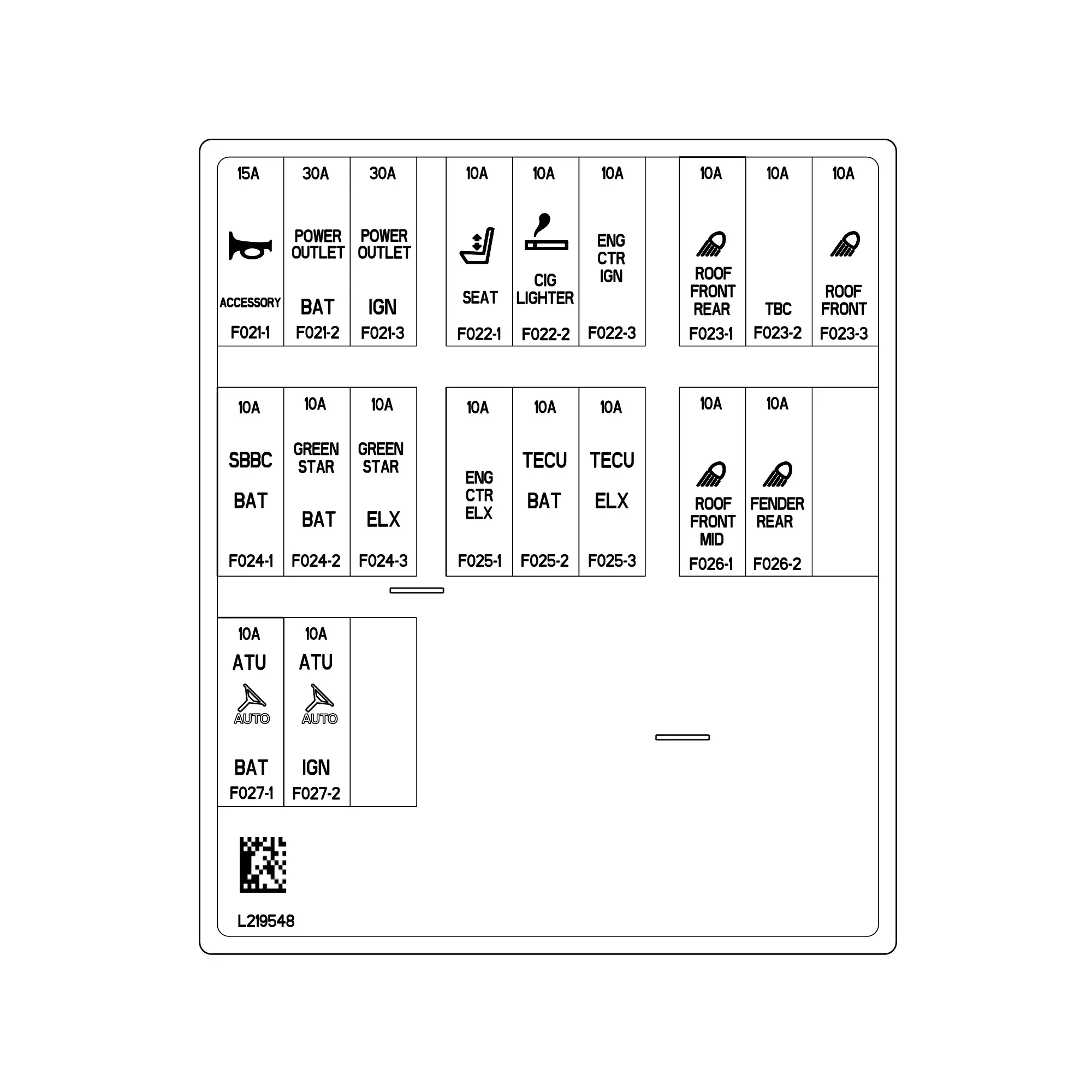 John Deere Cab Symbol Insert - L219548