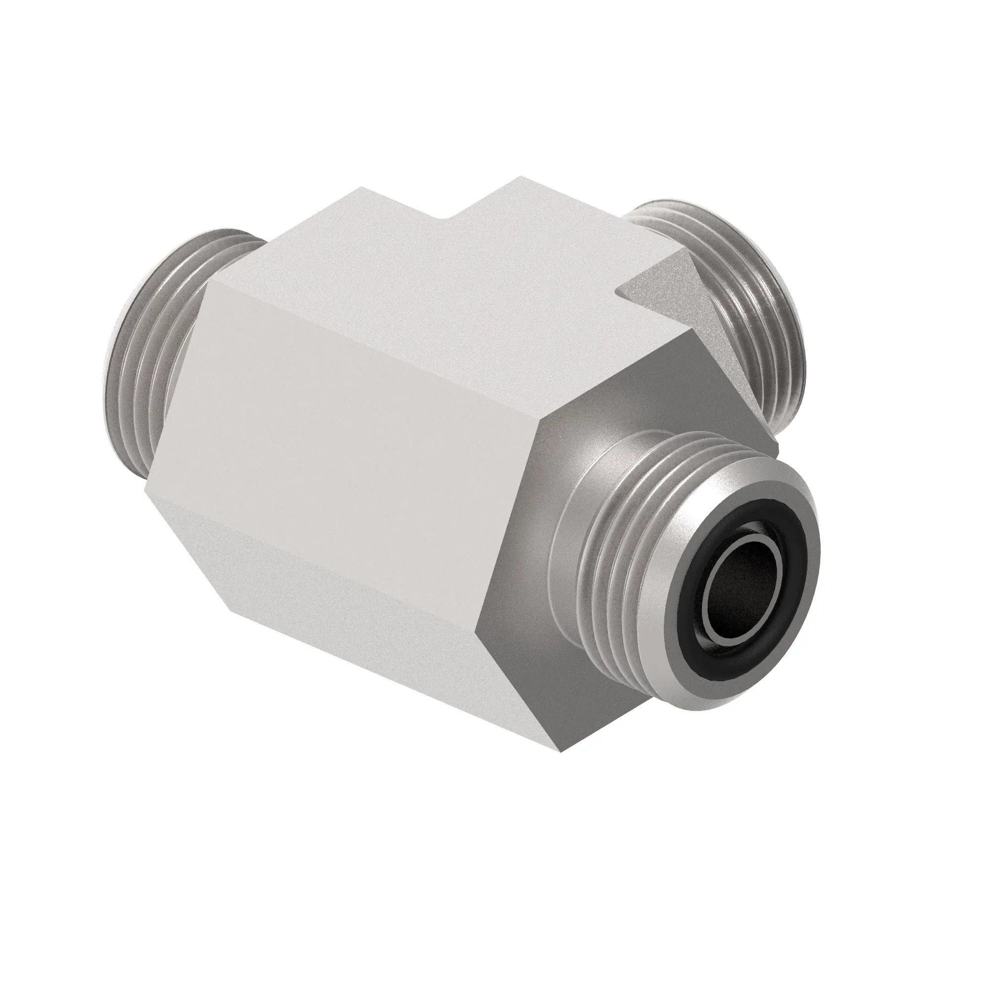 UNION TEE, ORFS WITH O-RING