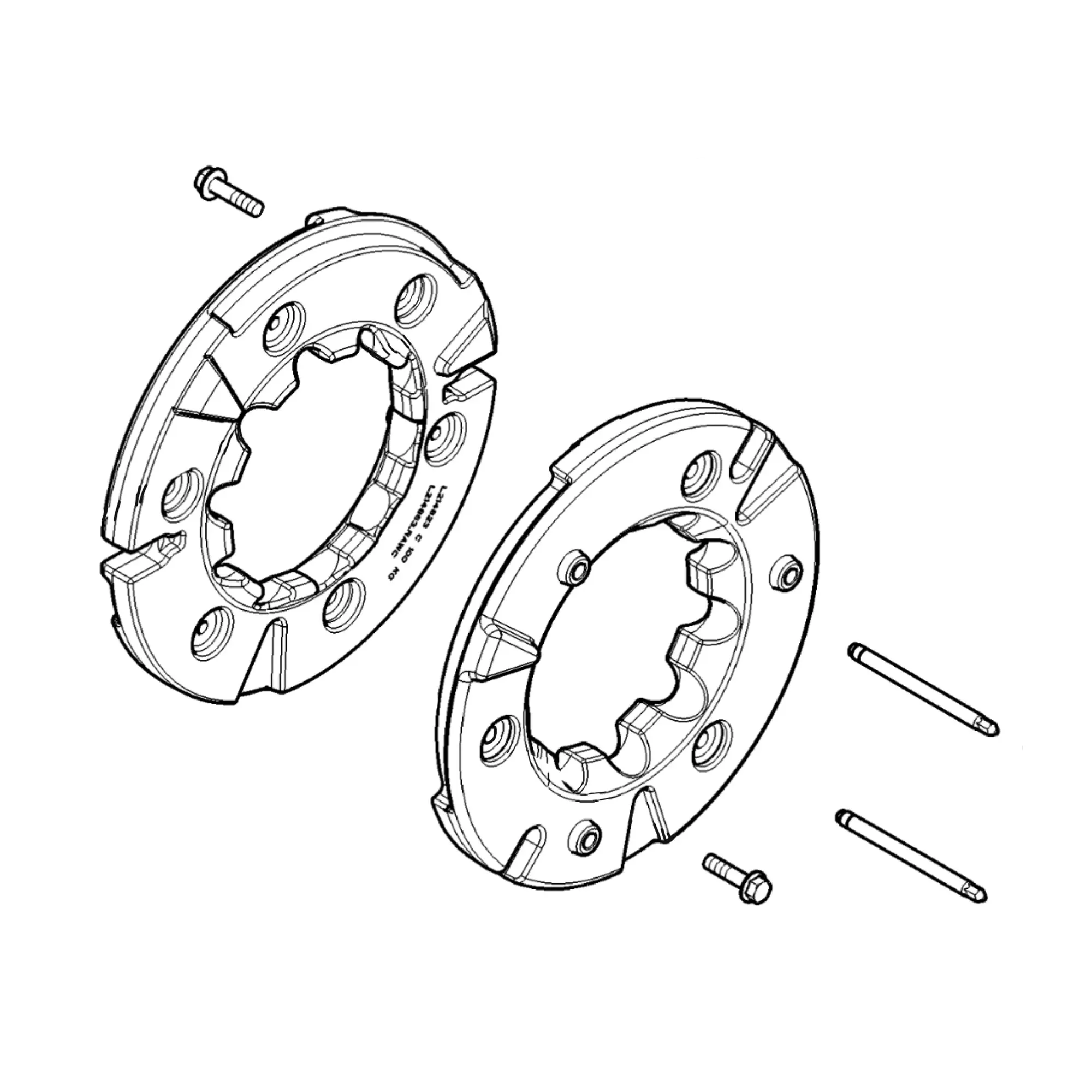 John Deere Rear Wheel Weight Kit with Guide Pin, 100 kg - BL16249