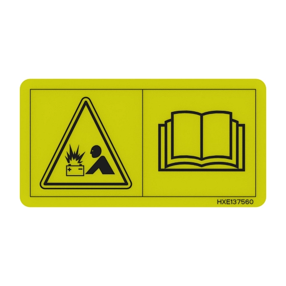 John Deere No Text Radiator Label - HXE137560